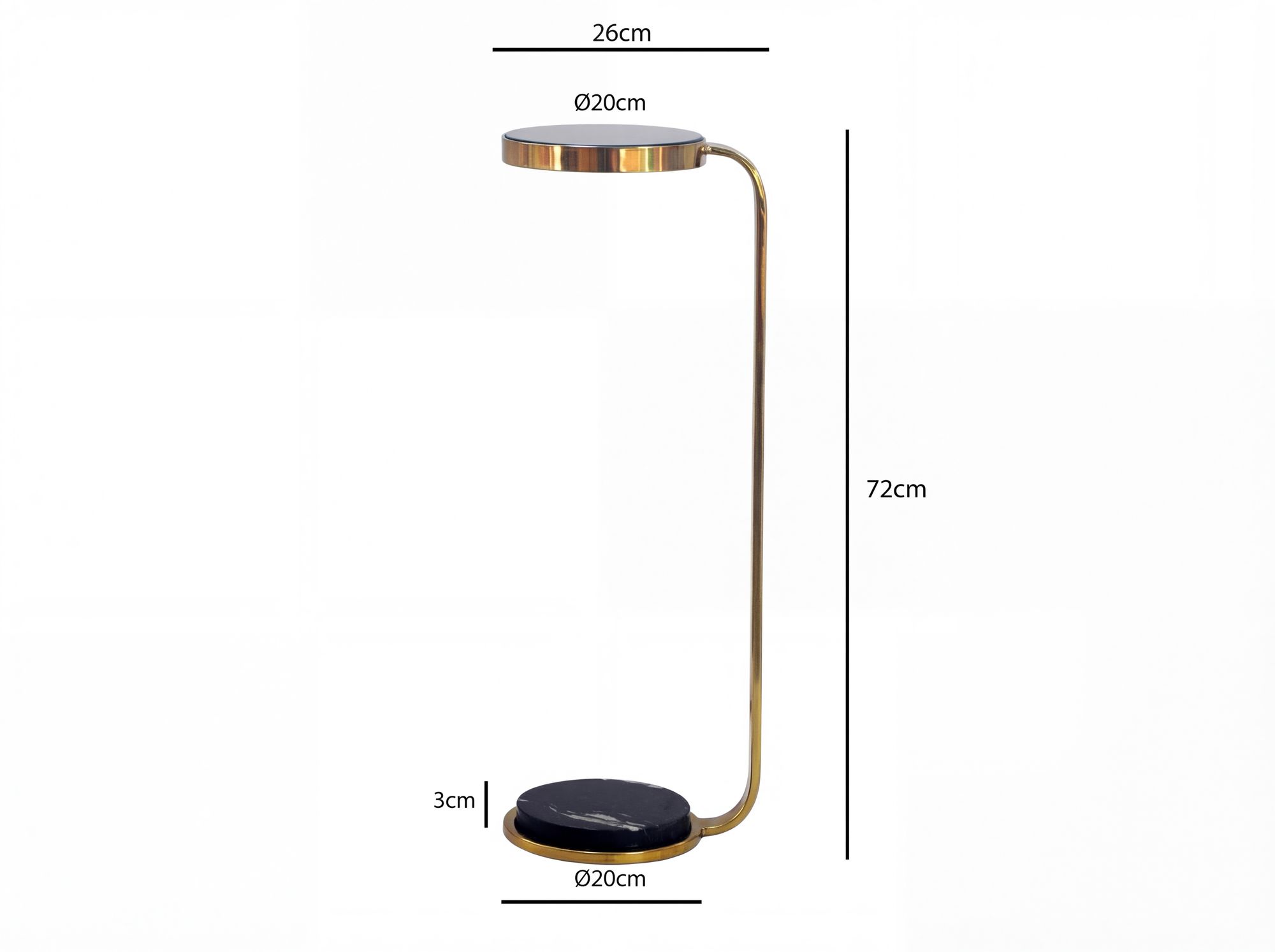 Beistelltisch Salangen Marmor Gold Ø 26 cm