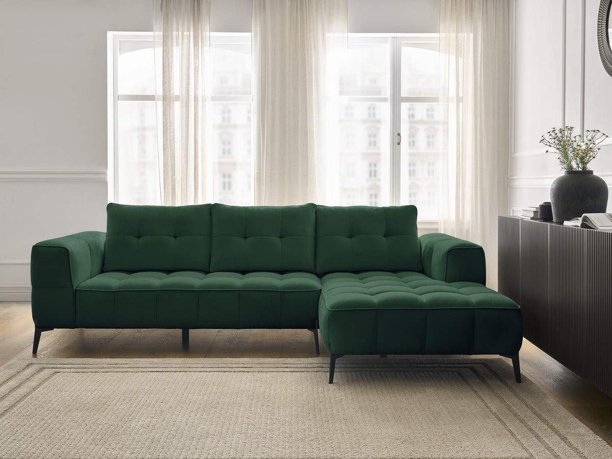 Bobochic Anis Ecksofa Strukturstoff Grün Ecke rechts