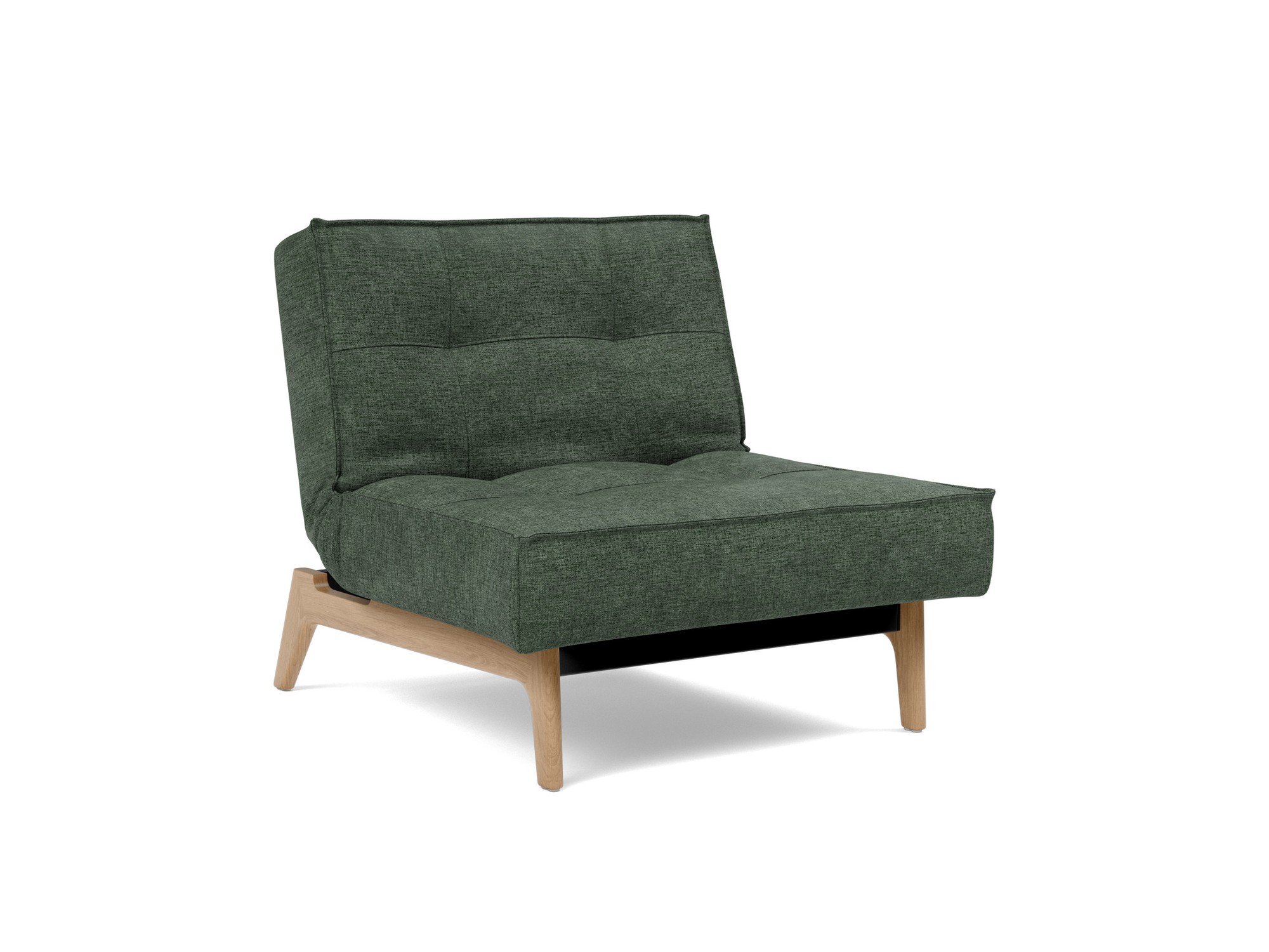 Sessel Splitback Flachgewebe Avella 281-Pine-Green Beine Eiche