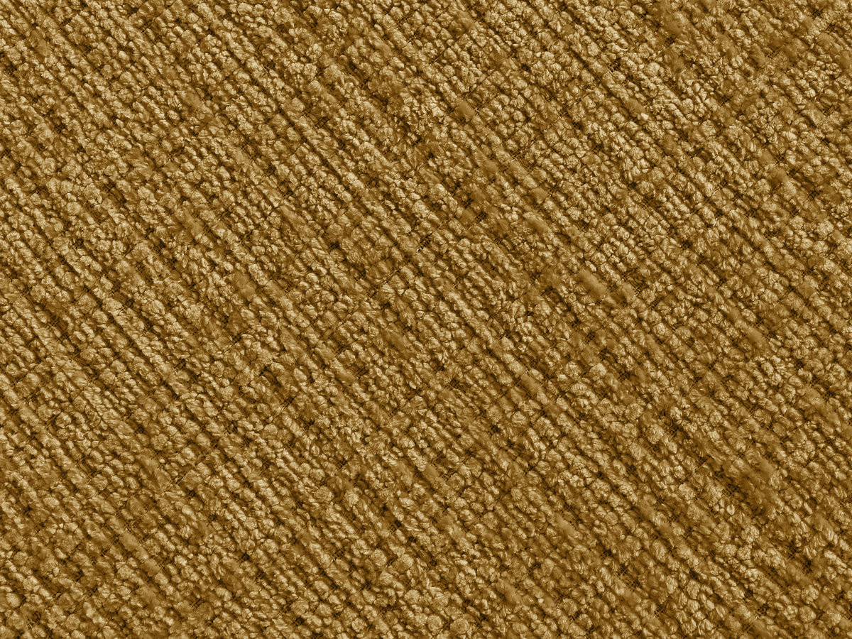 Bobochic Denise Ecksofa mit Schlaffunktion und Bettkasten und Pouf 258 × 160 cm Strukturstoff Gelb Ecke rechts