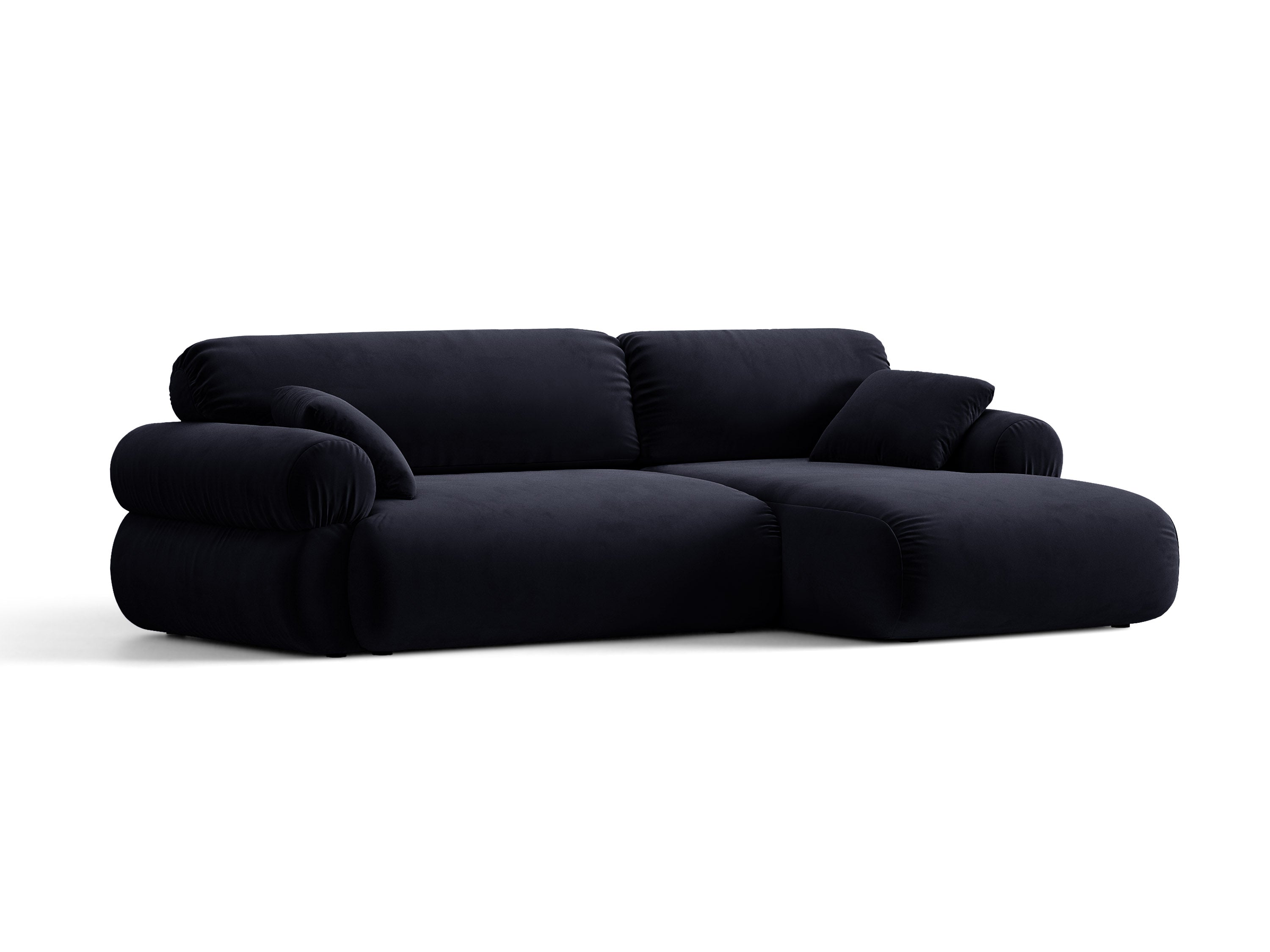 Micadoni Ophelia Ecksofa Rechts Samt Salvador Königsblau