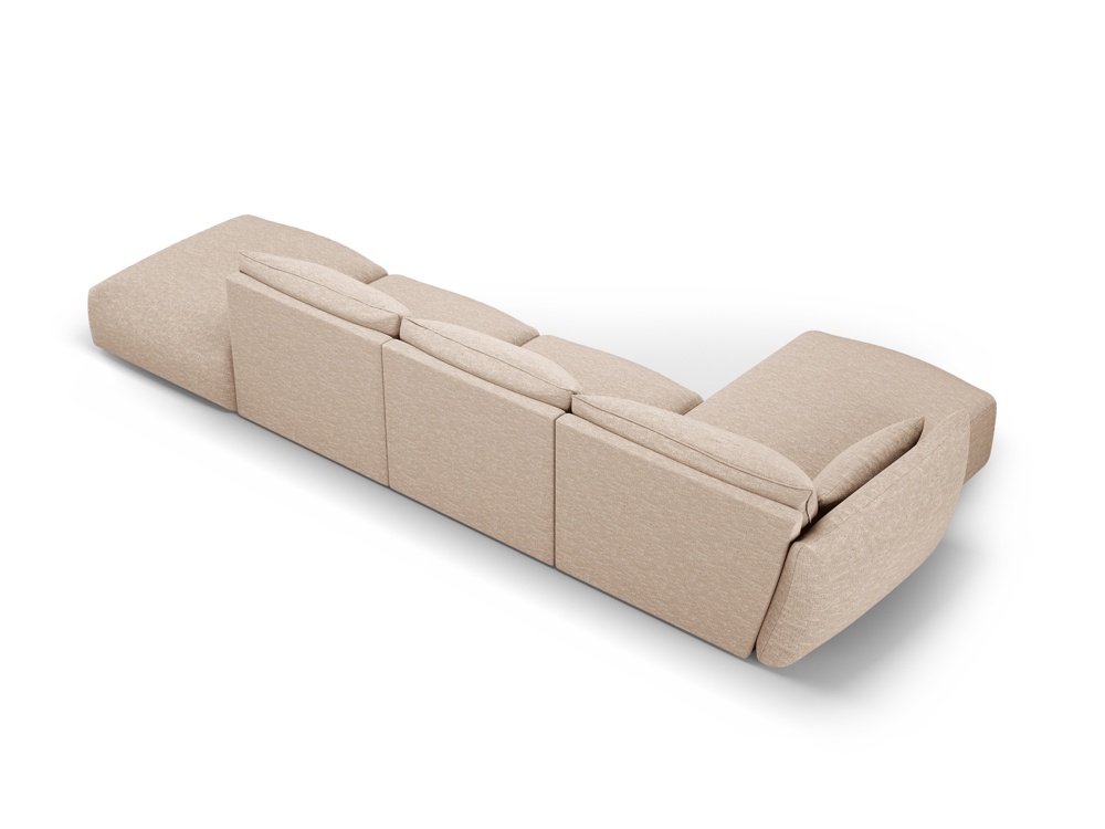 Cosmopolitan Design Ecksofa Matera 5-Sitzer offen Chenille Eden Dunkelbeige Links