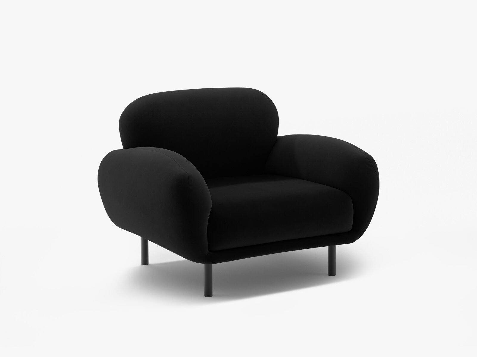 Micadoni Sessel Poppy Samt Casino Schwarz