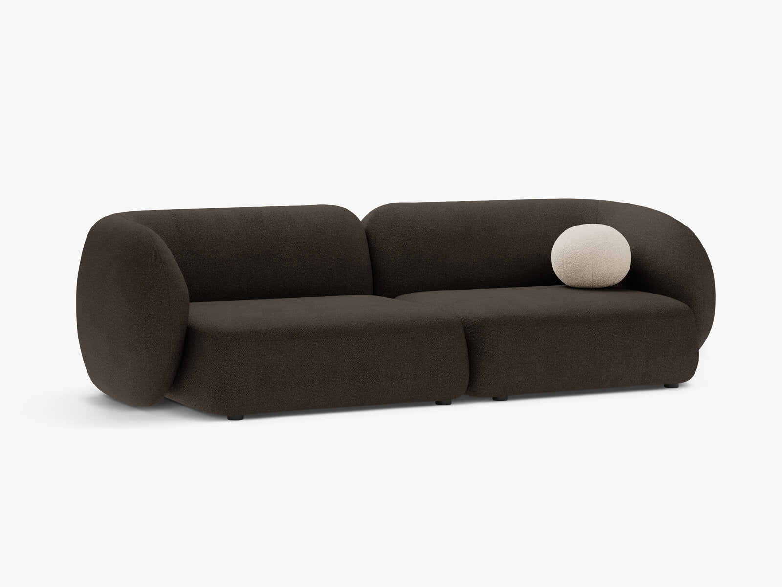 Micadoni Sofa Kate 4-Sitzer Boucle Baloo Braun