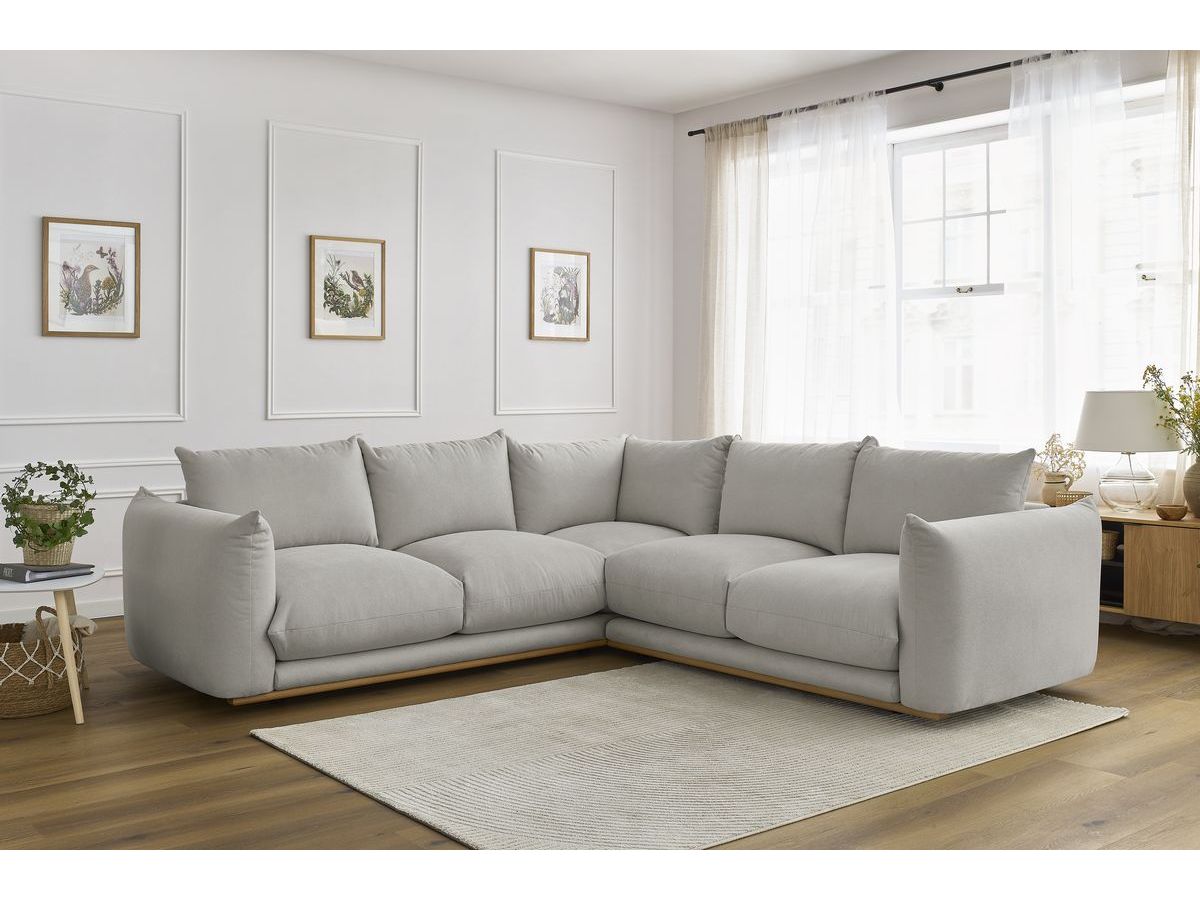 Bobochic Ernest Ecksofa Stoff Hellgrau