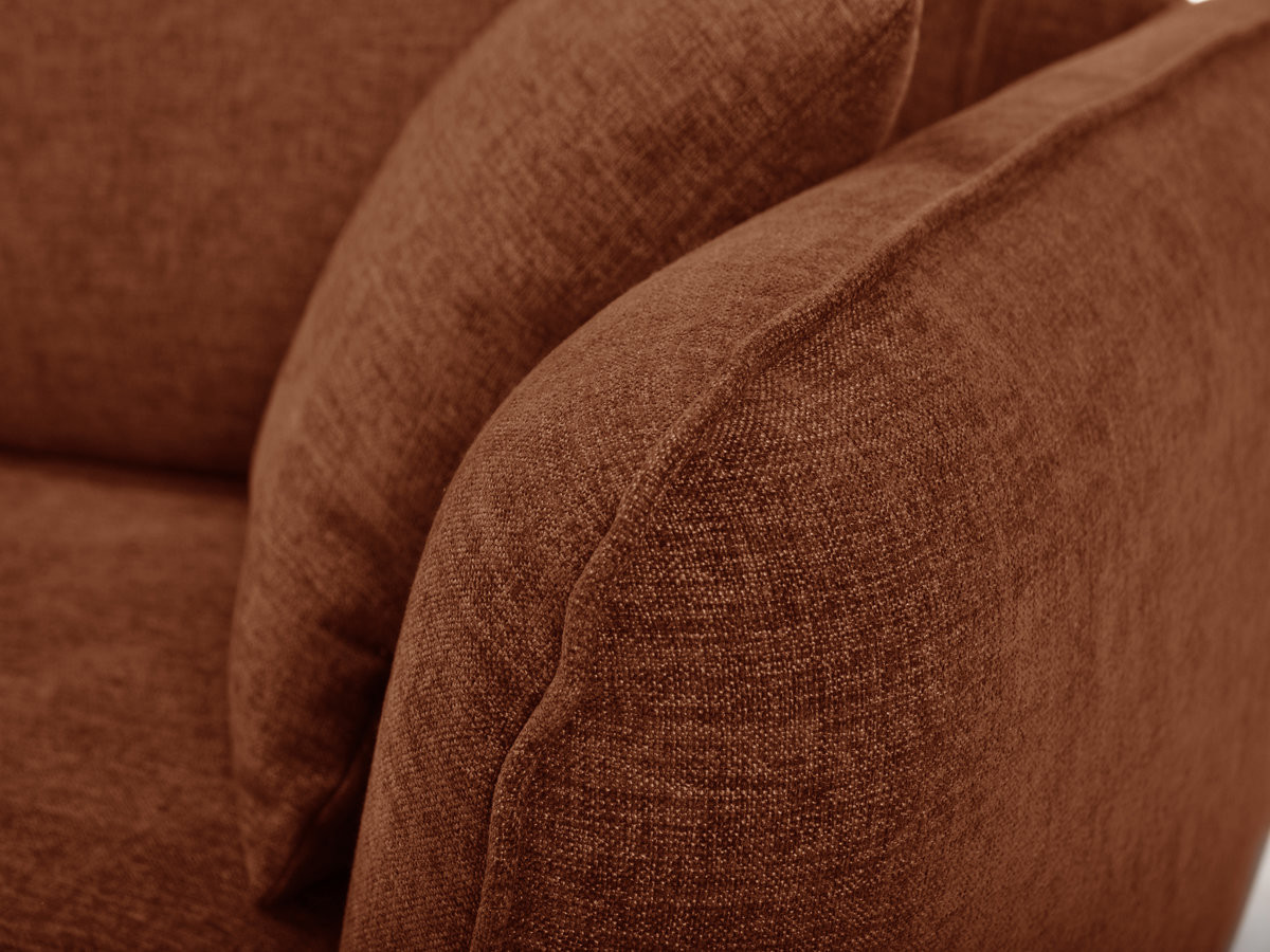 Bobochic Luigi Ecksofa Strukturstoff Orange Ecke links