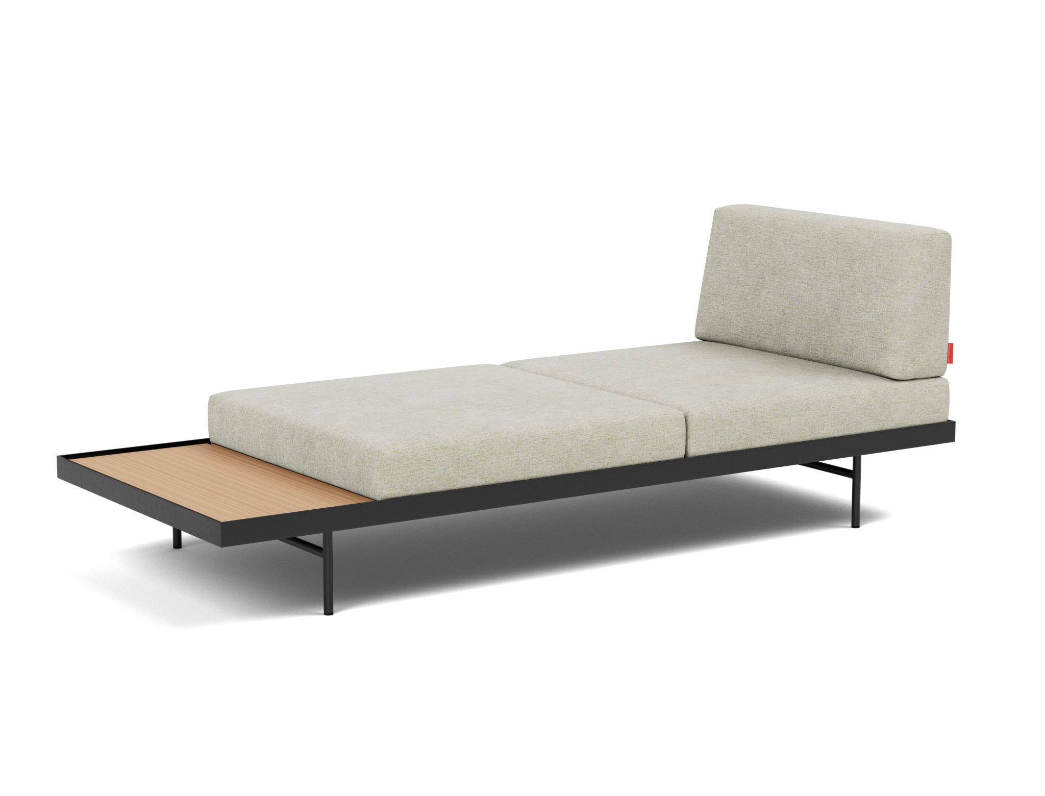 Tagesbett Puri Flachgewebe Avella 280-Sand Beine mit Eichentisch