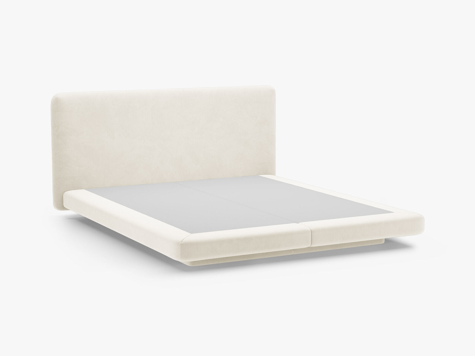 Micadoni Polsterbett mit Kopfteil Linea Samt Magic Velvet Elfenbein 200x200