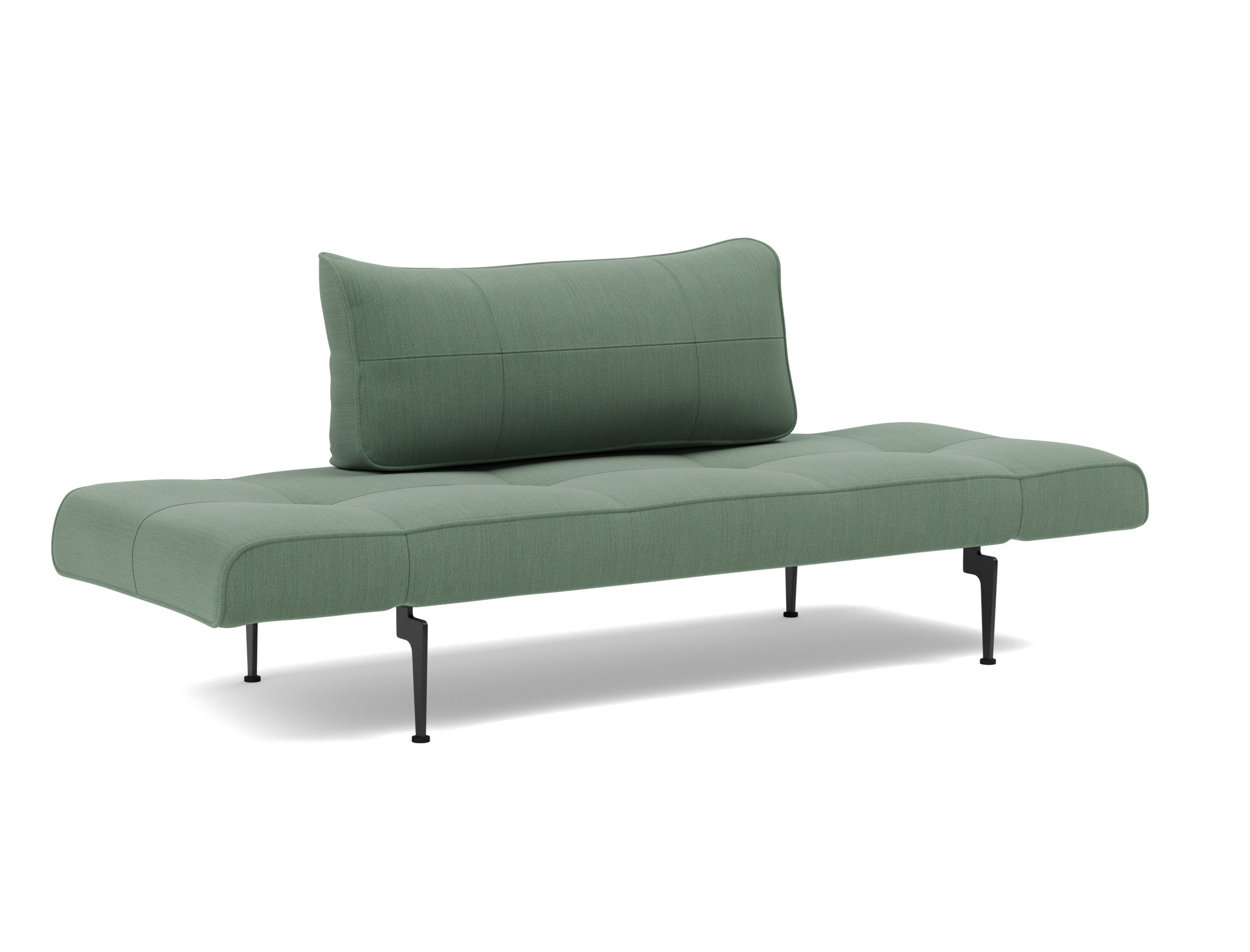 Tagesbett Zeal Flachgewebe Elegance 518-Green Beine Laser schwarz