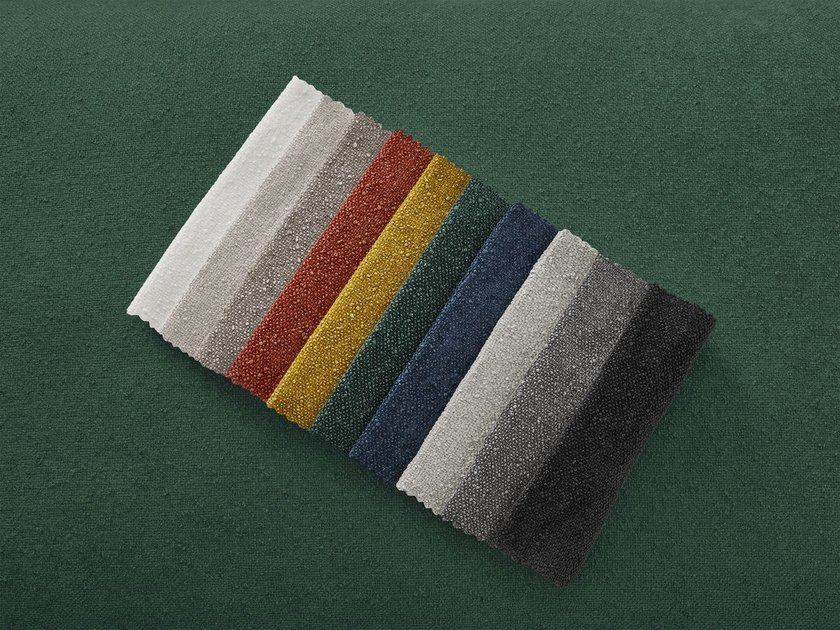 Bobochic Chelsea Schlafsofa 3-Sitzer Strukturstoff Grün, Liegefläche 140 × 200 cm