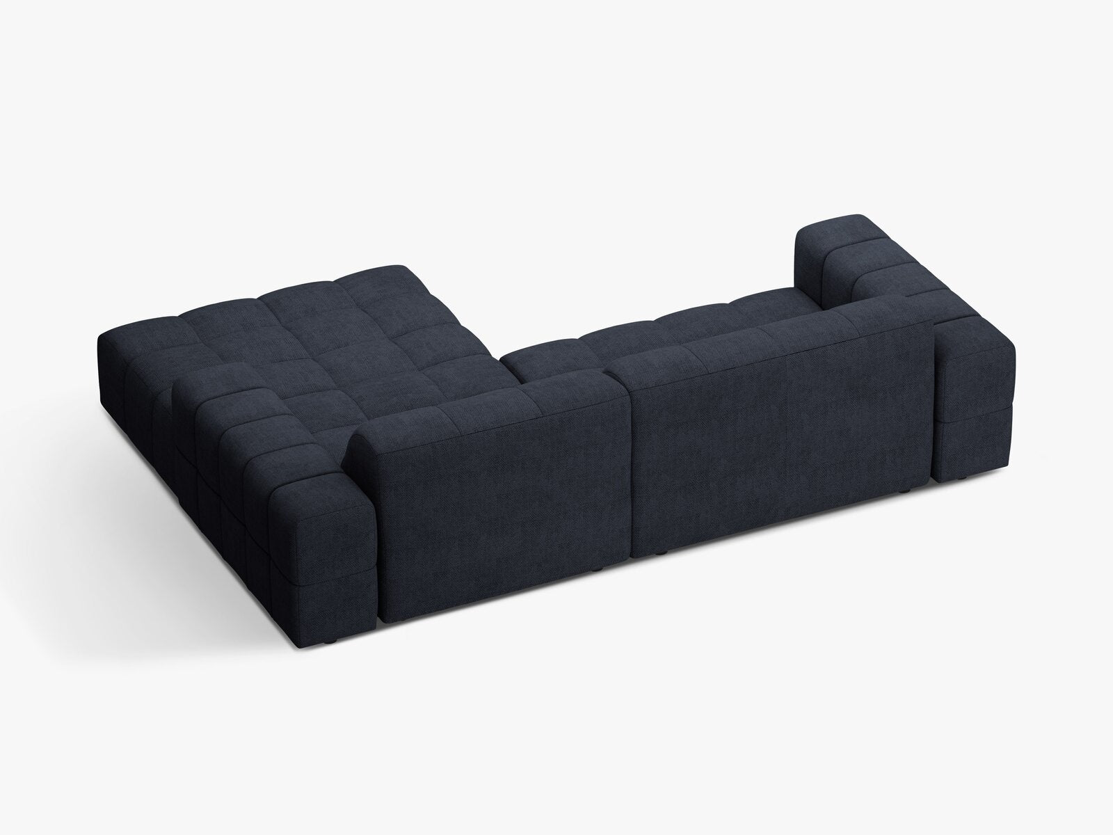 Micadoni Jennifer Ecksofa 4-Sitzer Rechts Chenille Eden Marineblau