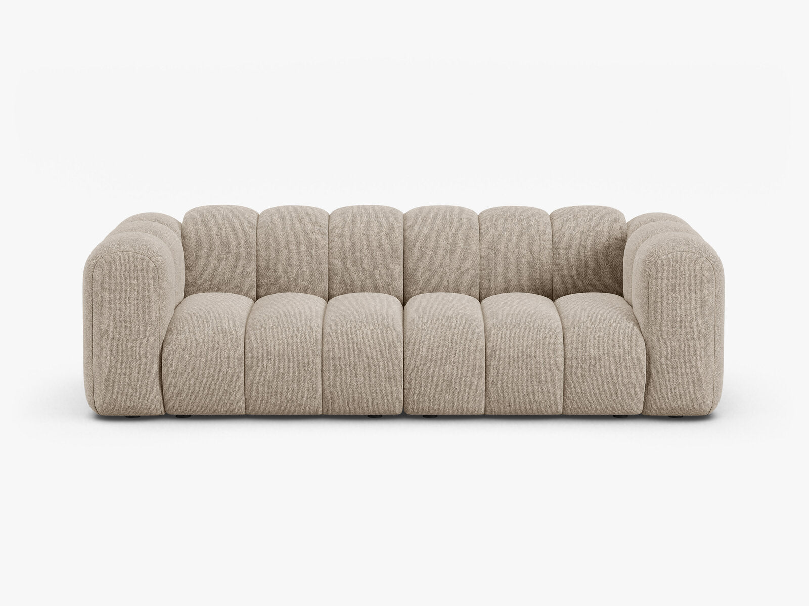 Micadoni Sofa Lupine 3-Sitzer Chenille Eden Dunkelbeige