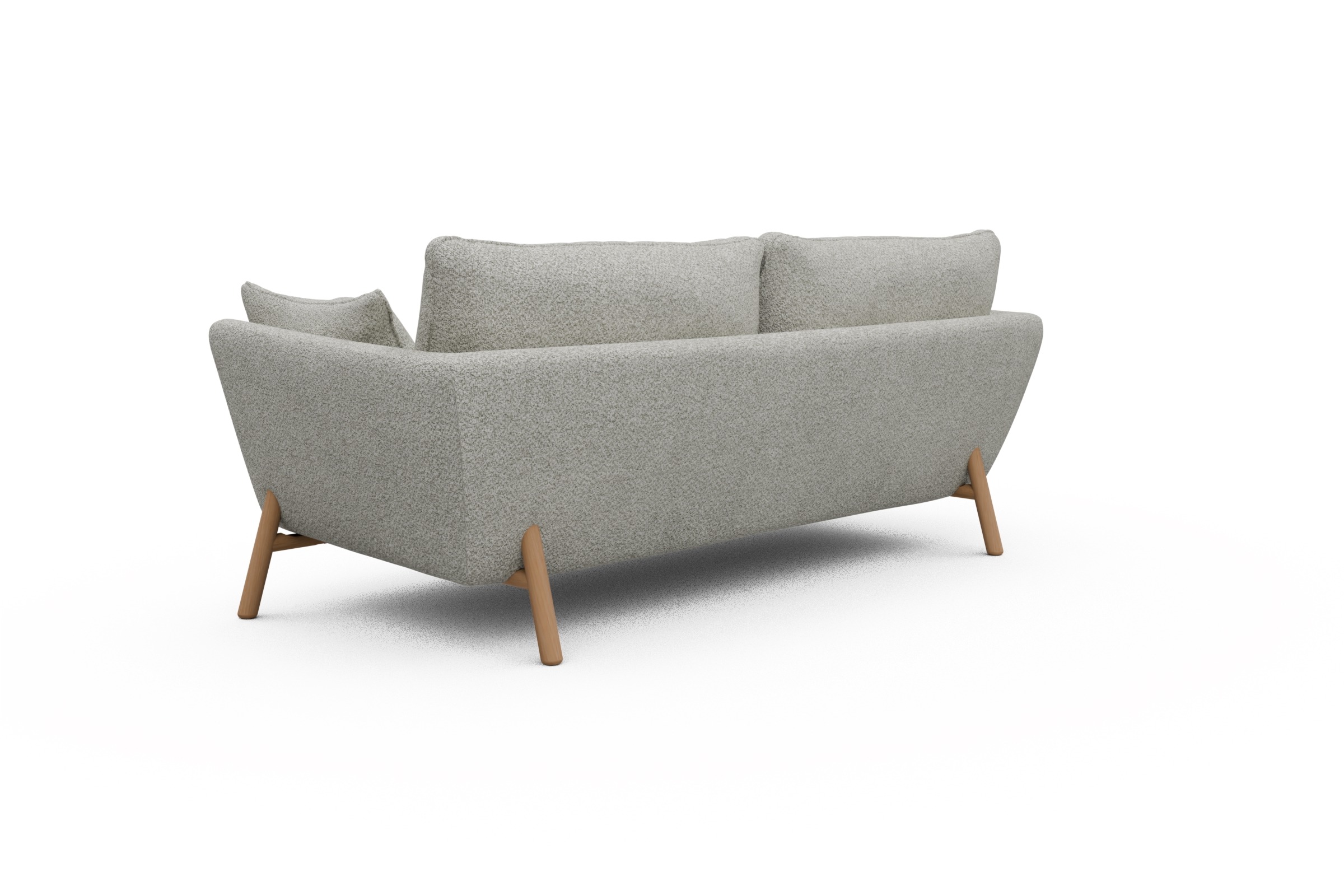 Sofa Emil 3-Sitzer Beinfarbe Eiche Natur Vanora-Warm-Sand