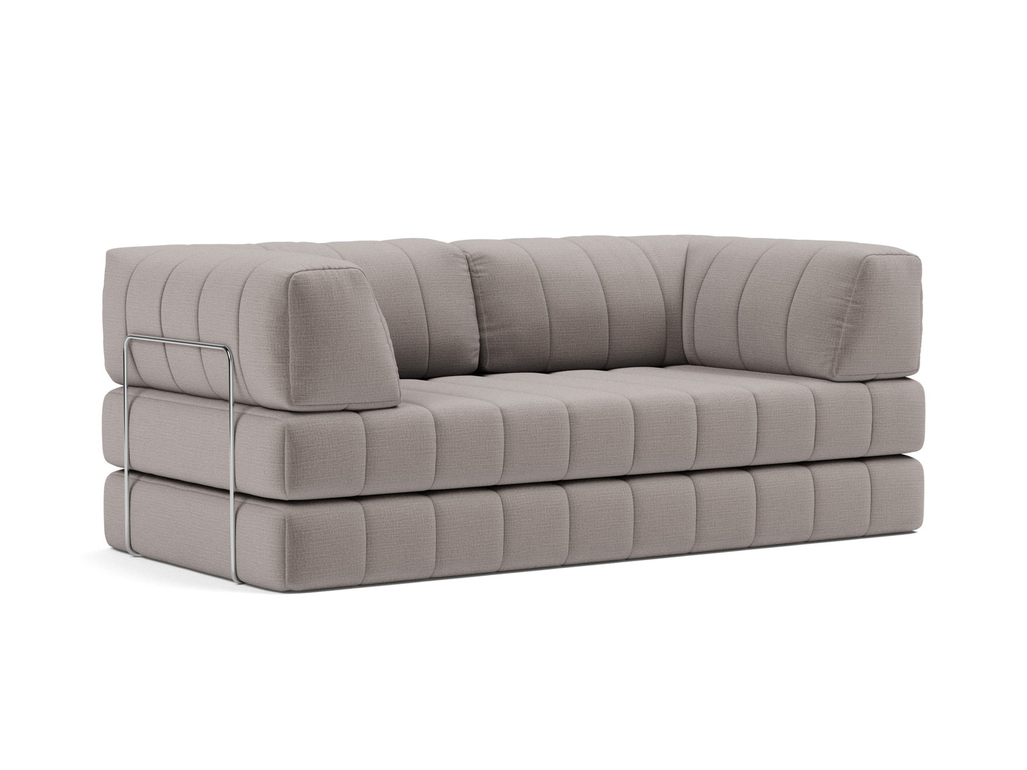 Schlafsofa CozyPad mit Armlehnen Chenille Esina 418-Truffle