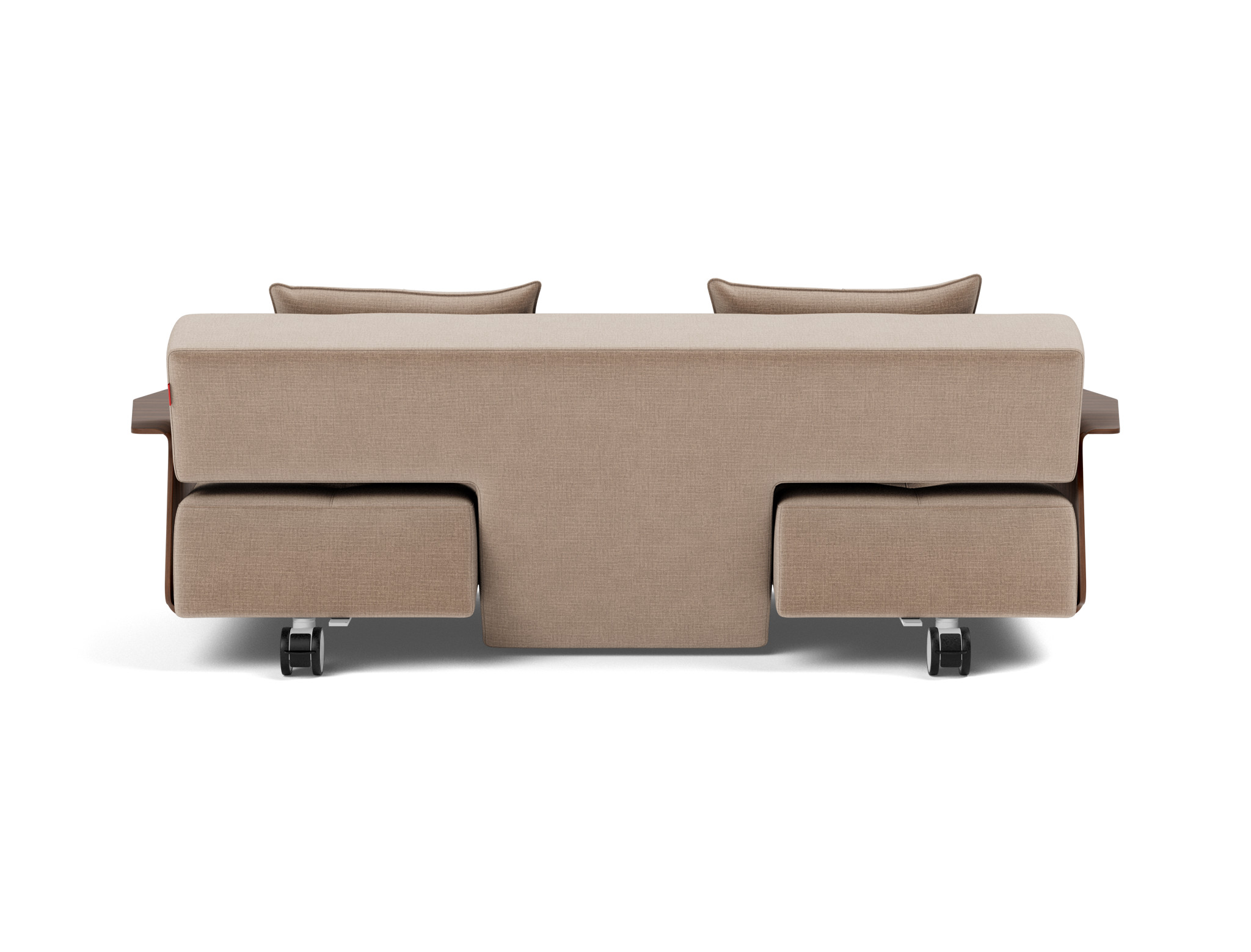 Schlafsofa Long Horn D.E.L. mit Armlehnen Chenille Esina 417-Mocha
