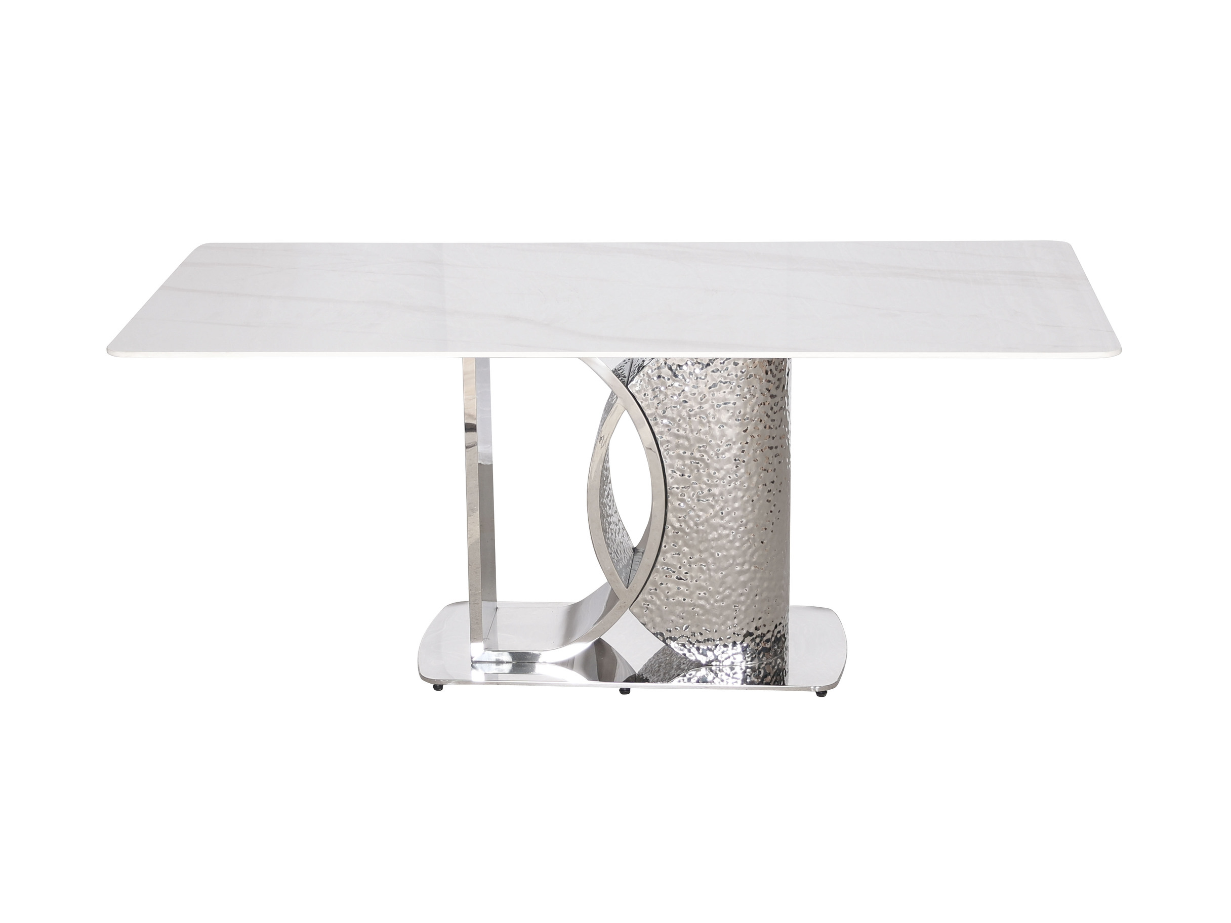 Livin Hill Esstisch 180cm Modig Silberne Beine, weiße Tischplatte M90
