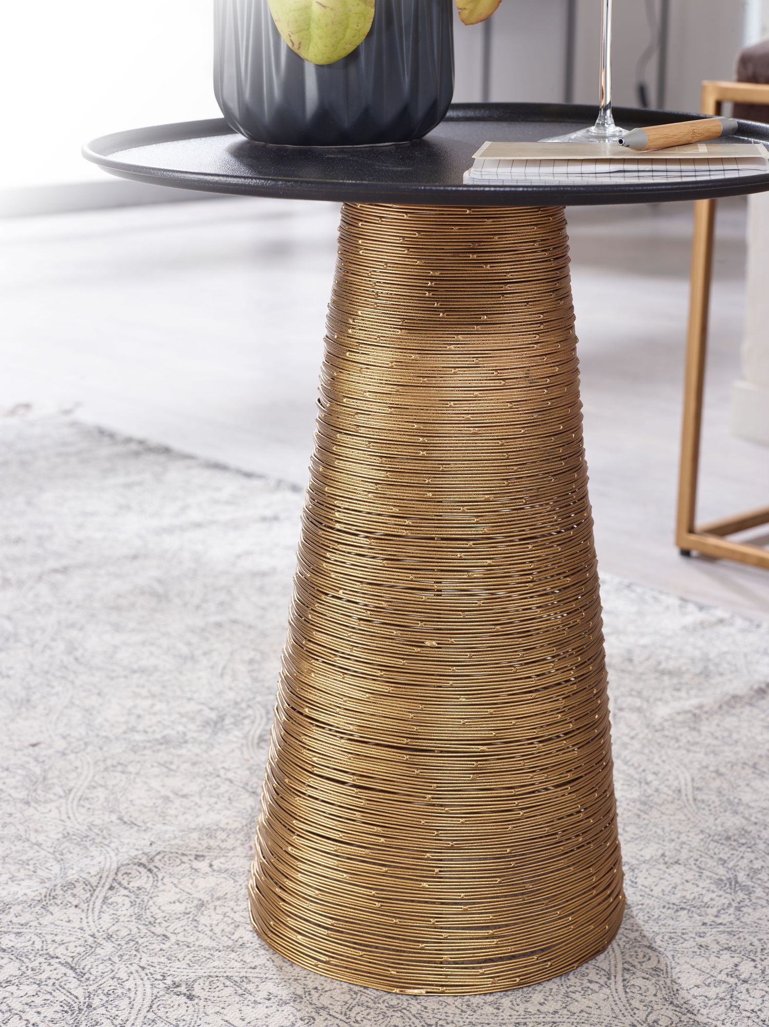 Beistelltisch Vogar Metall Gold Ø 40 cm
