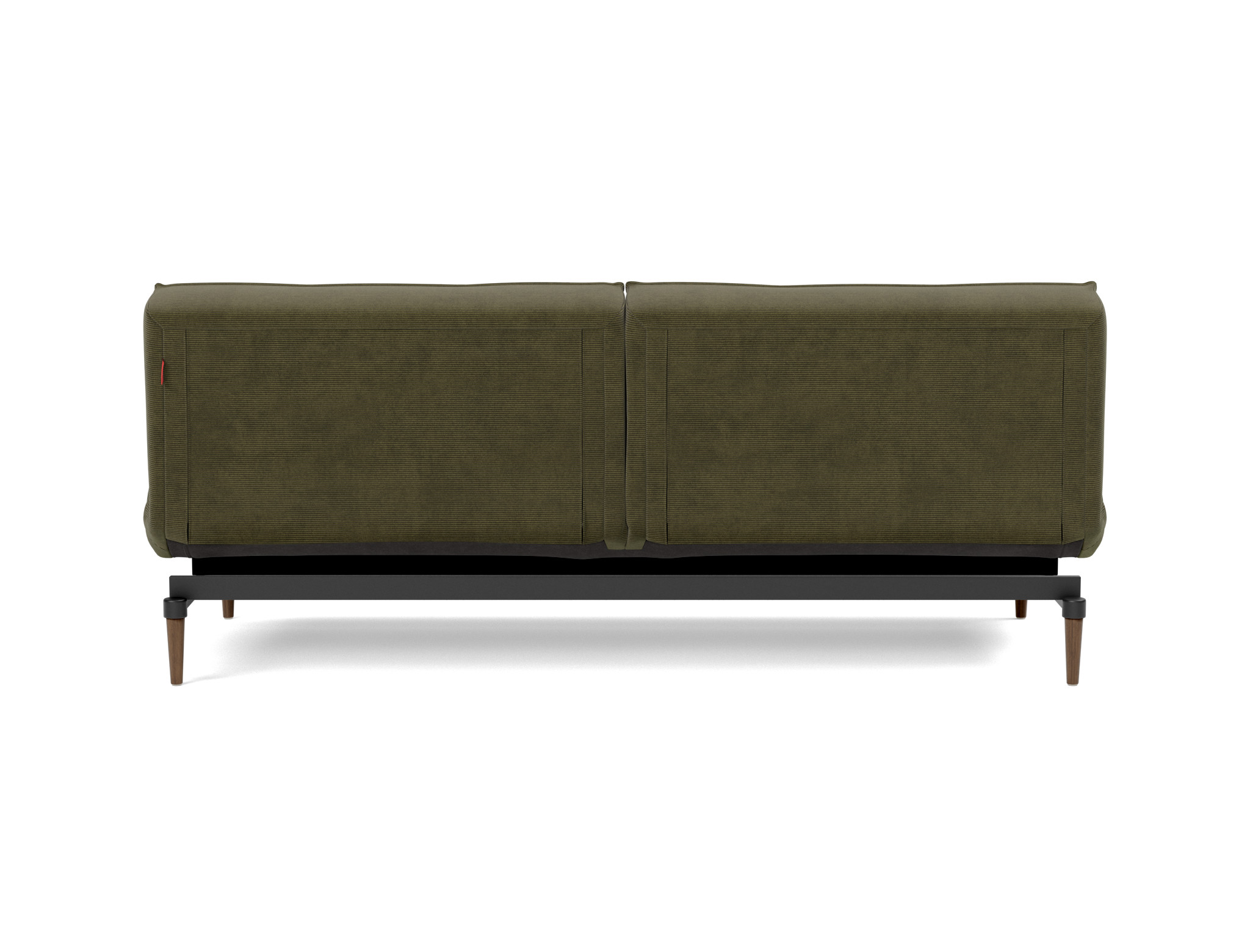 Schlafsofa Splitback Kord Cordufine 316-Pine-Green Beine Styletto Eiche dunkel