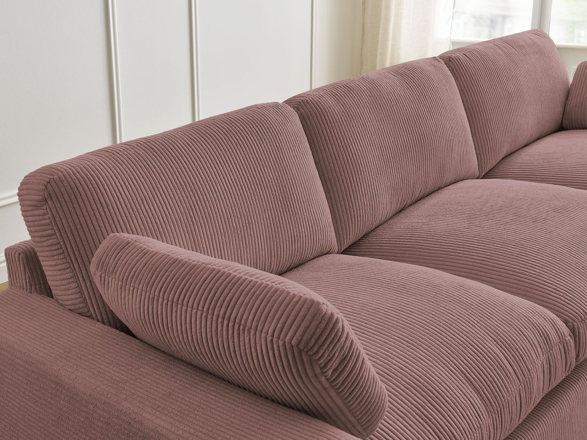 Bobochic Belair Sofa 3-Sitzer 250 × 93 cm Cordsamt Rosa