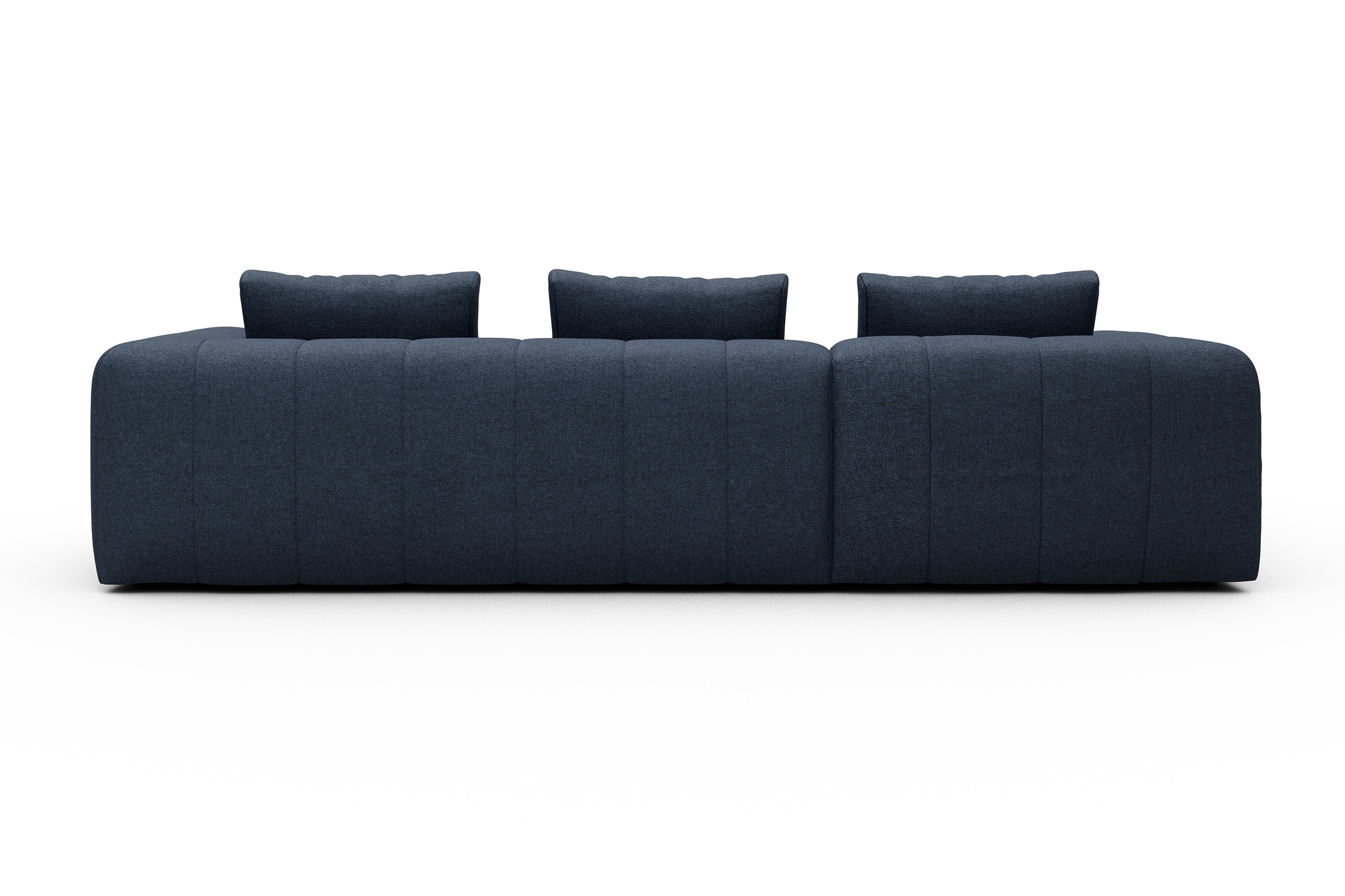Ecksofa Hugo 2,5-Sitzer Armlehne rechts mit Chaiselongue Sama-Deep-Blue
