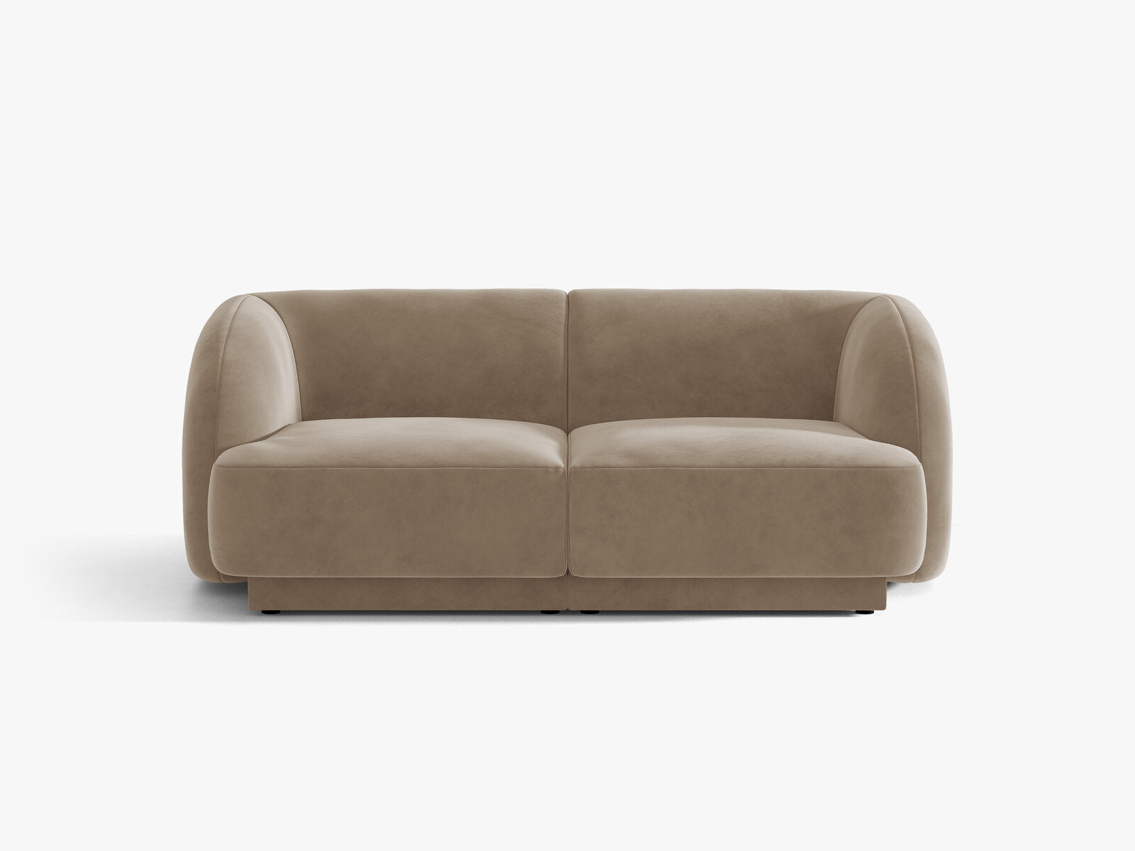 Micadoni Sofa Miley 2-Sitzer Samt Bluvel Cappuccino