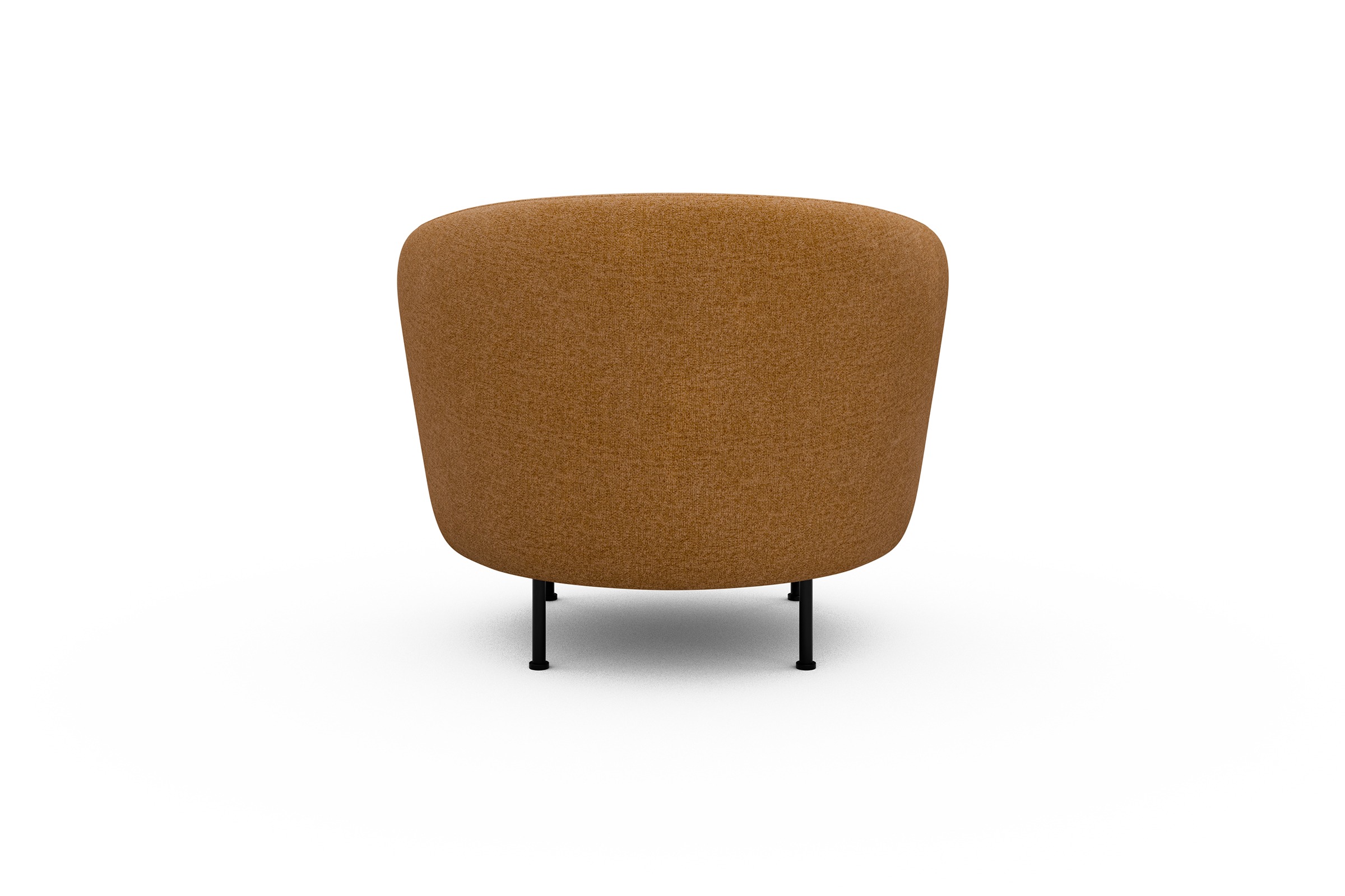 Sessel Ronda Metallbeine Schwarz Casone-Warm-Yellow