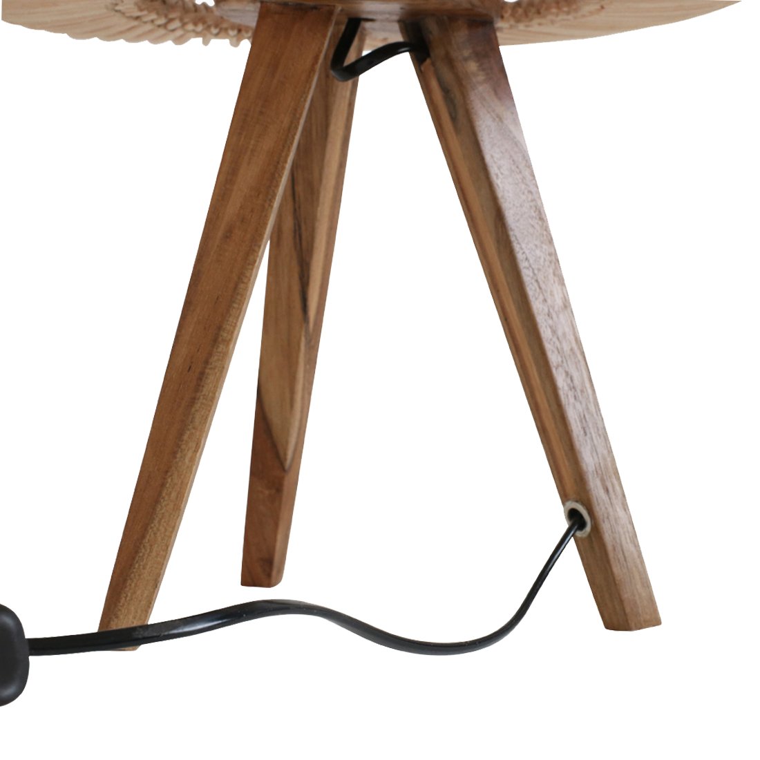 Raw Materials Tischleuchte Maze Rattan/Holz