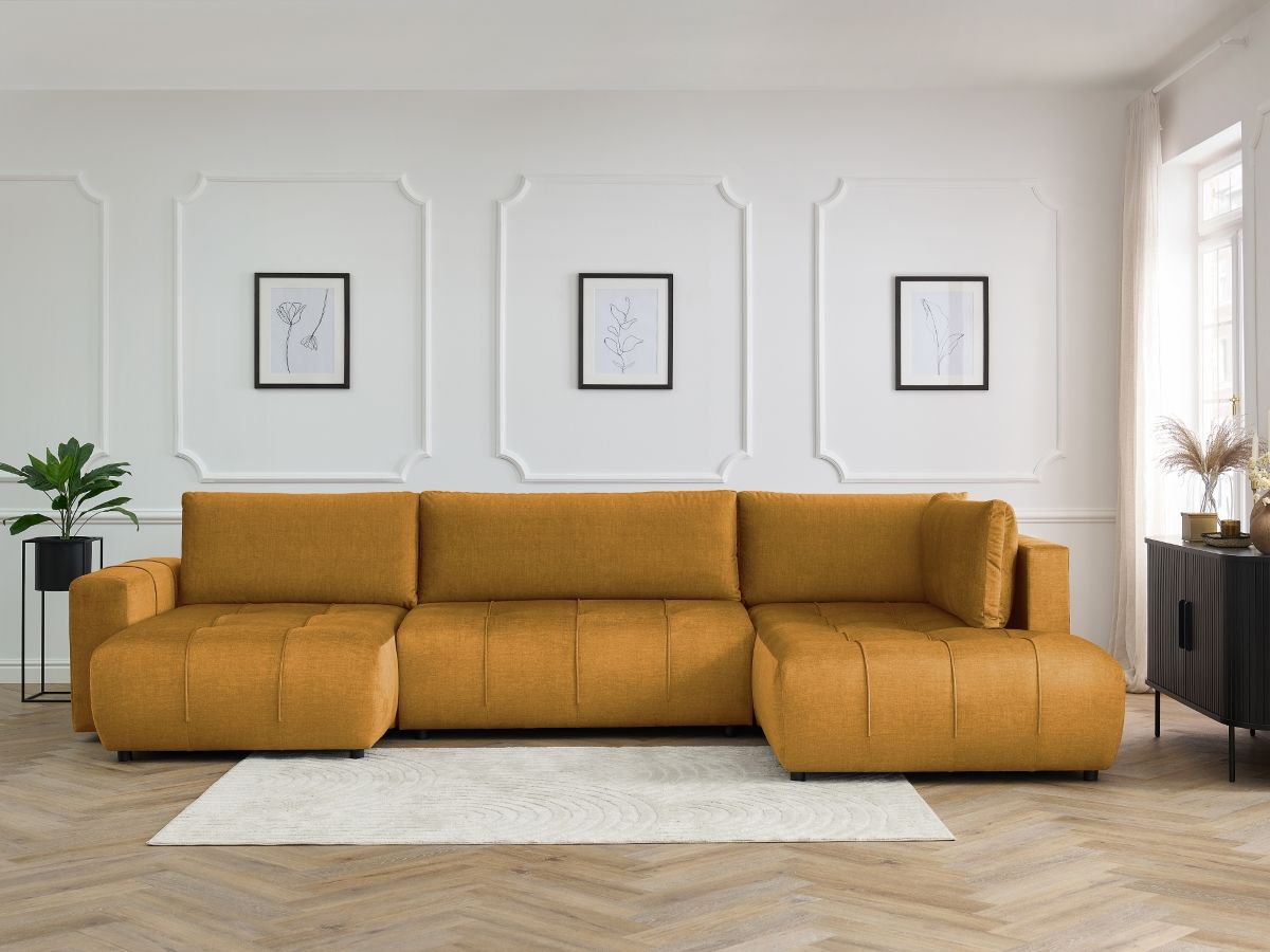 Bobochic Arsene Wohnlandschaft Samt Gelb Ecke links