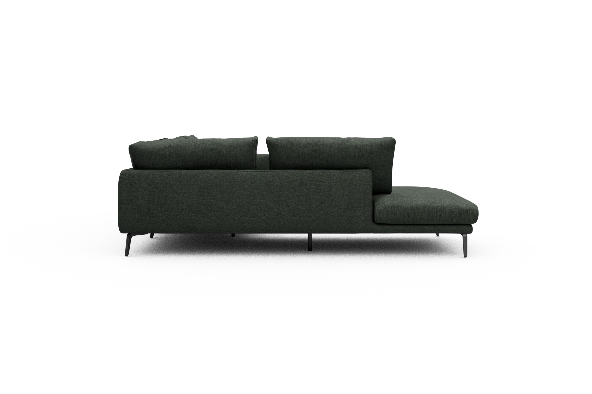 Ecksofa Karl Relax-Ecke links mit 2,5-Sitzer Aivi-Pine-Green