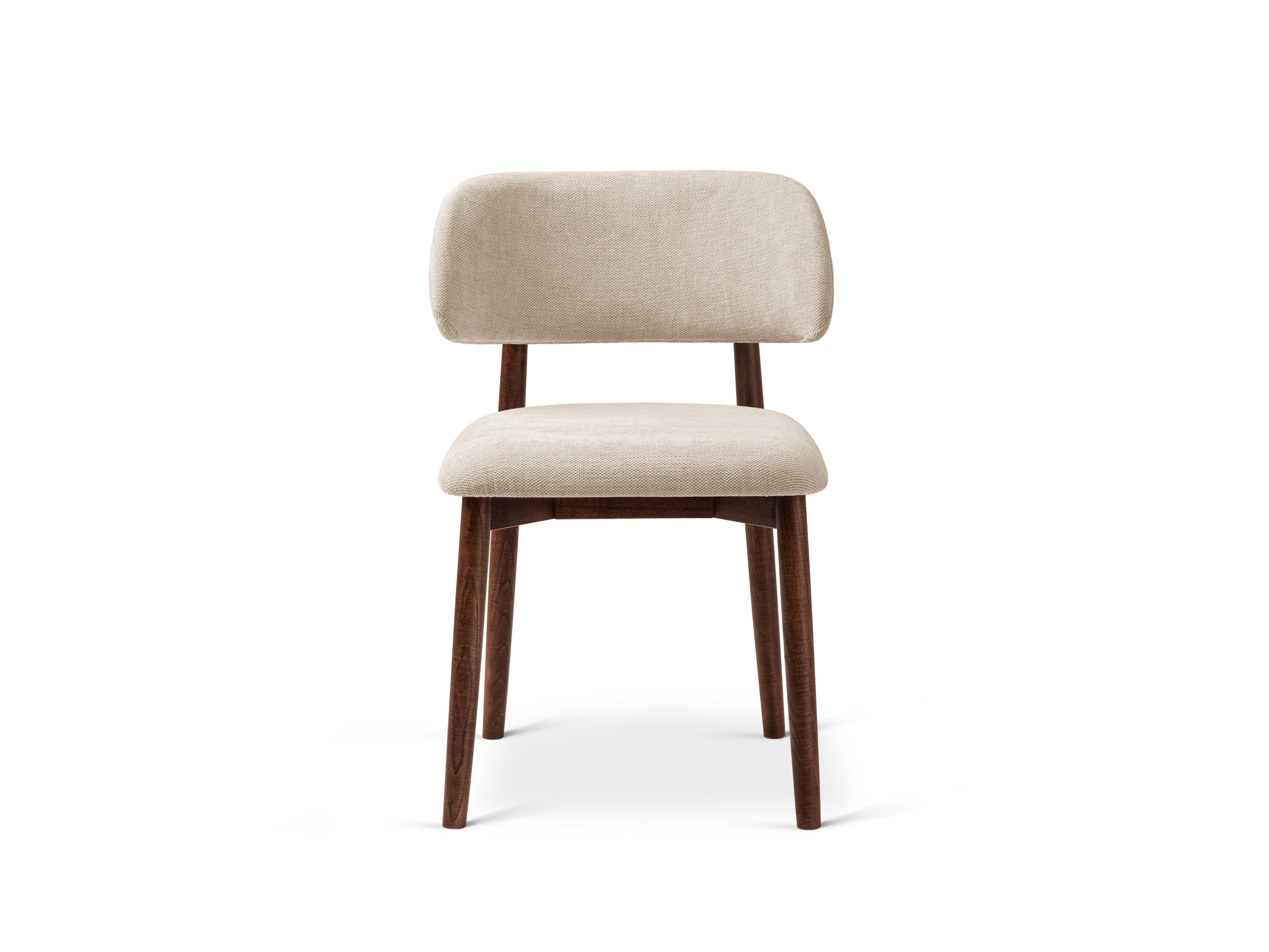 Micadoni Evan Samtiger Stuhl 49.5 cm (H 77 cm) [1CH_EVAN] Chenille Rebel Beige