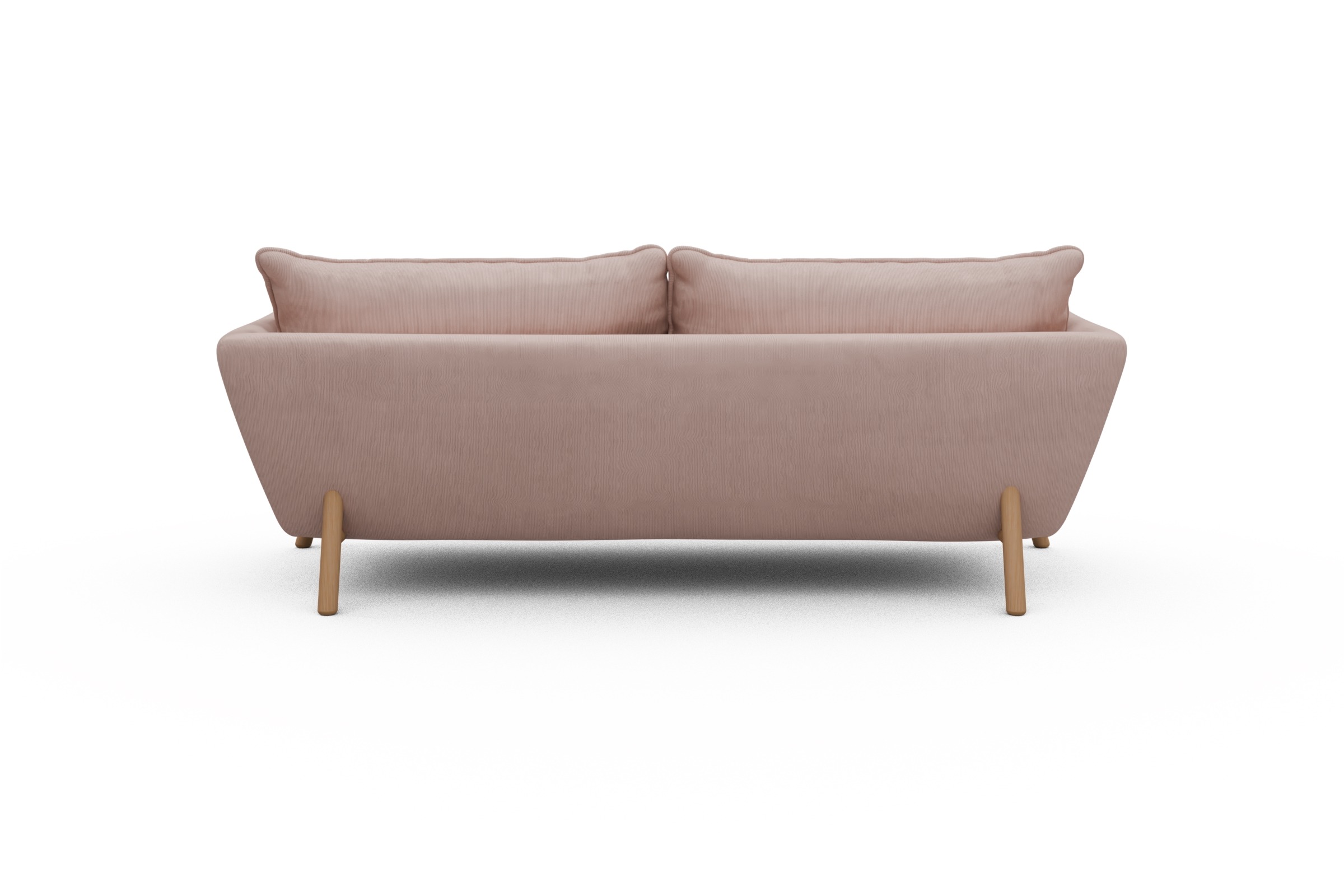 Sofa Emil PREMIUM 3-Sitzer Beinfarbe Eiche Natur Cordufine-Blush