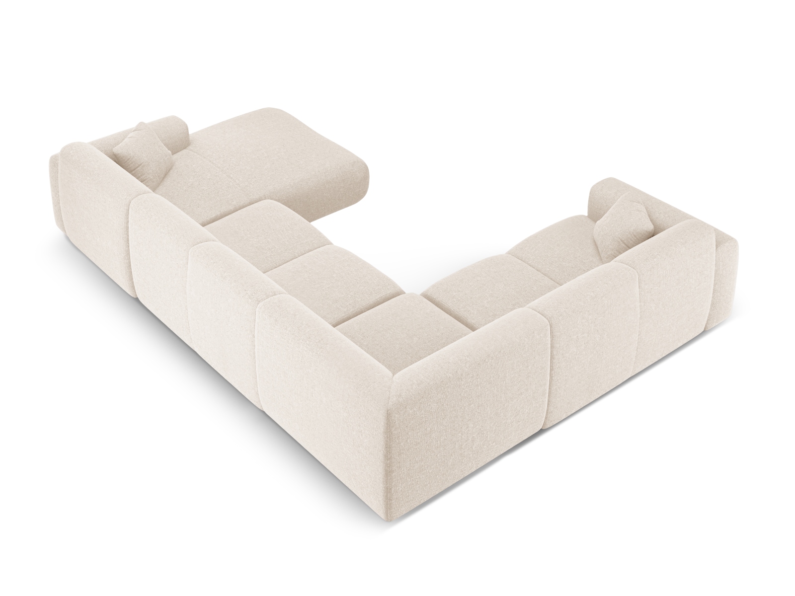 Cosmopolitan Design Panoramasofa Nolio 6-Sitzer Chenille Haga Helles Beige Links