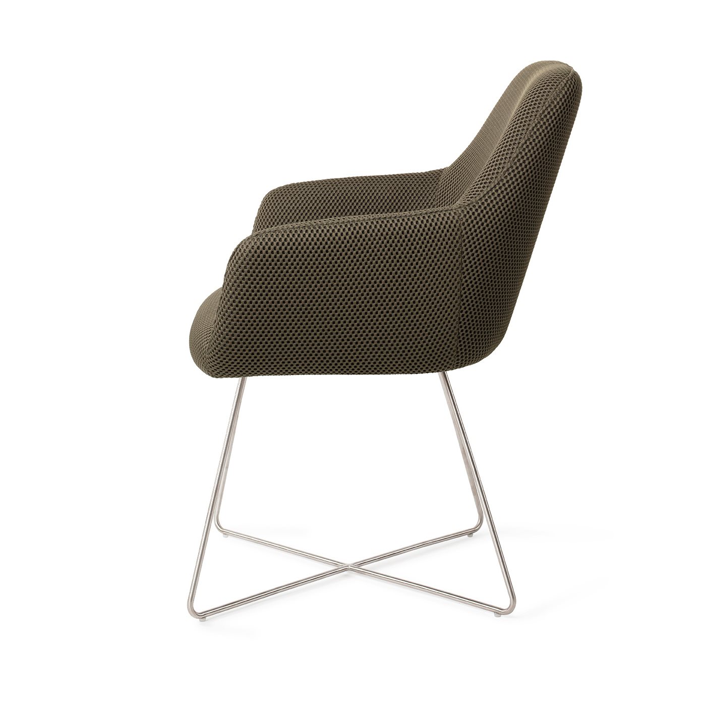 Jesper Home Esszimmerstuhl Hiroo Jungle-Jewel Cross Stahl