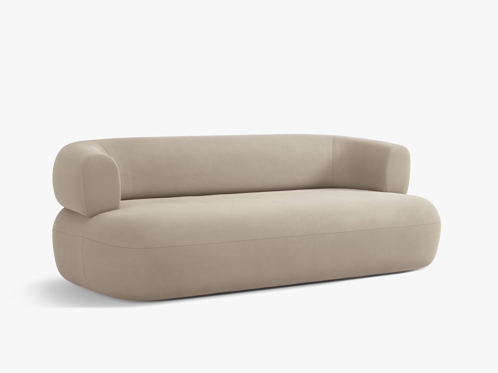 Micadoni Sofa Jenny 2-Sitzer Samt Salvador Beige