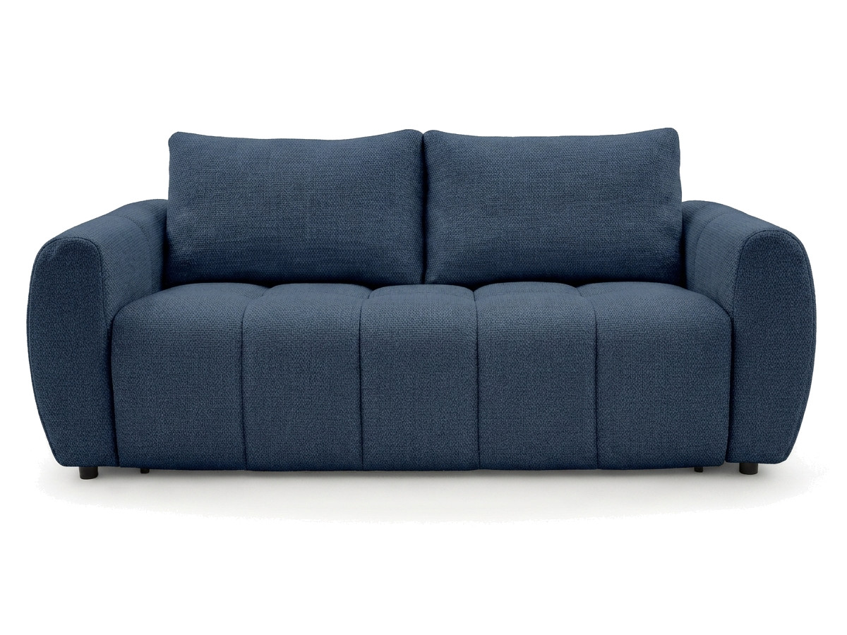 Bobochic Fuji Schlafsofa 3-Sitzer Stoff Dunkelblau