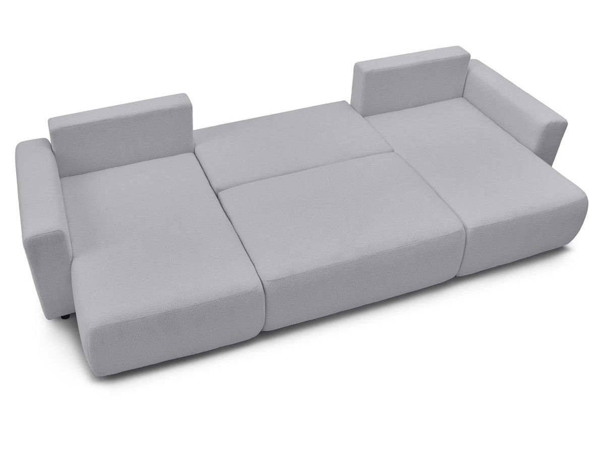 Bobochic Envy Wohnlandschaft Bouclé-Stoff Hellgrau