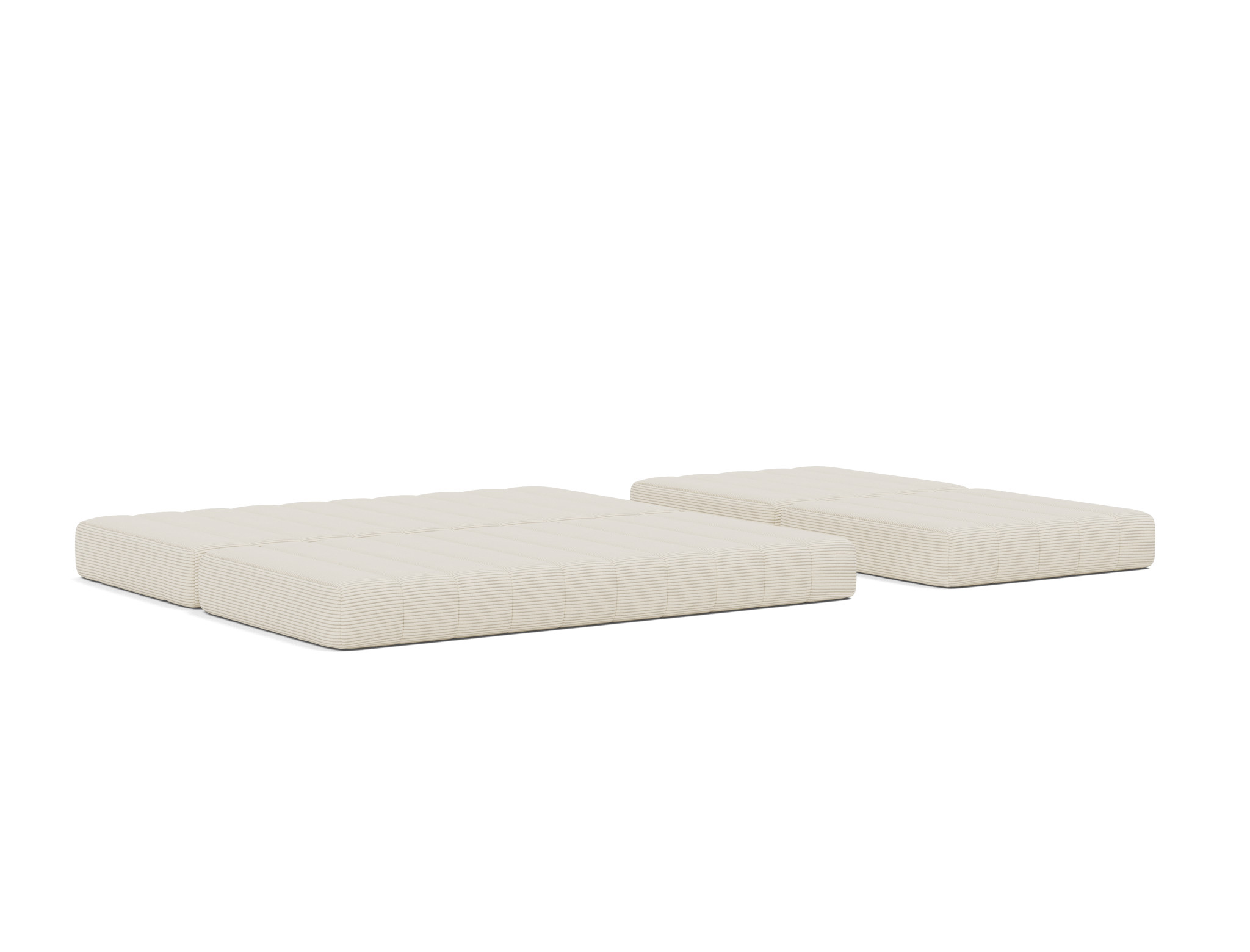 Schlafsofa CozyPad Grand mit Armlehnen Kord Corduroy 594-Ivory