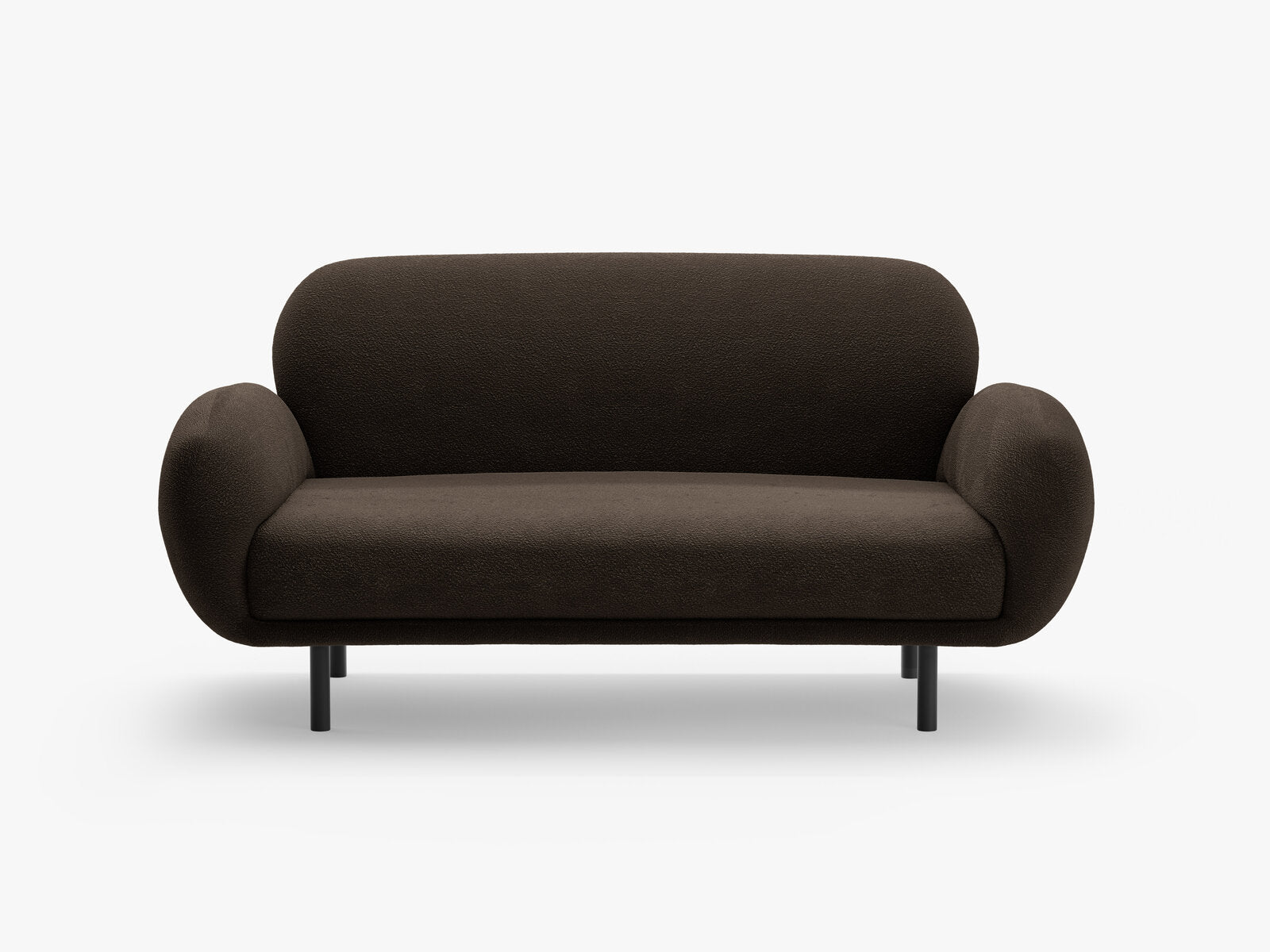 Micadoni Sofa Poppy 2-Sitzer Boucle Baloo Braun
