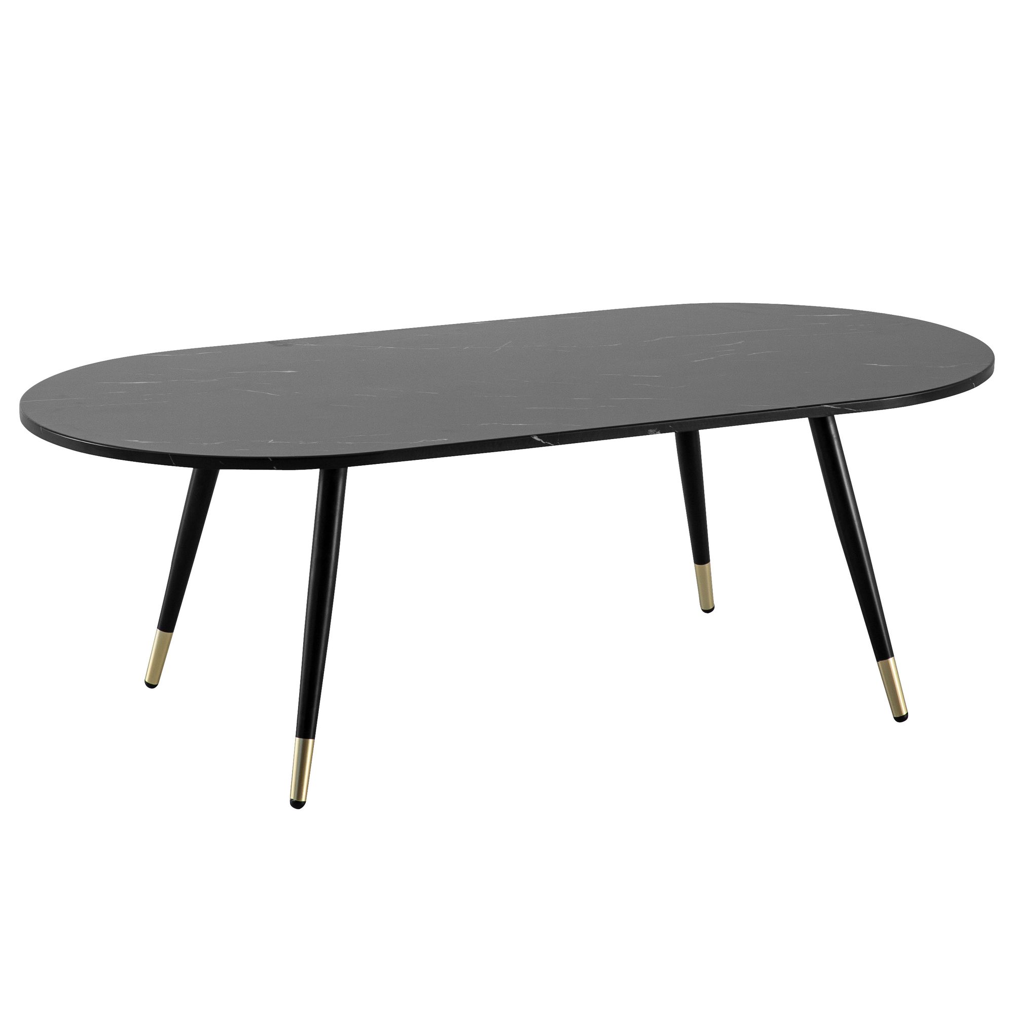 Couchtisch Ringstad Marmoroptik Schwarz 120 × 60 × 41,5 cm