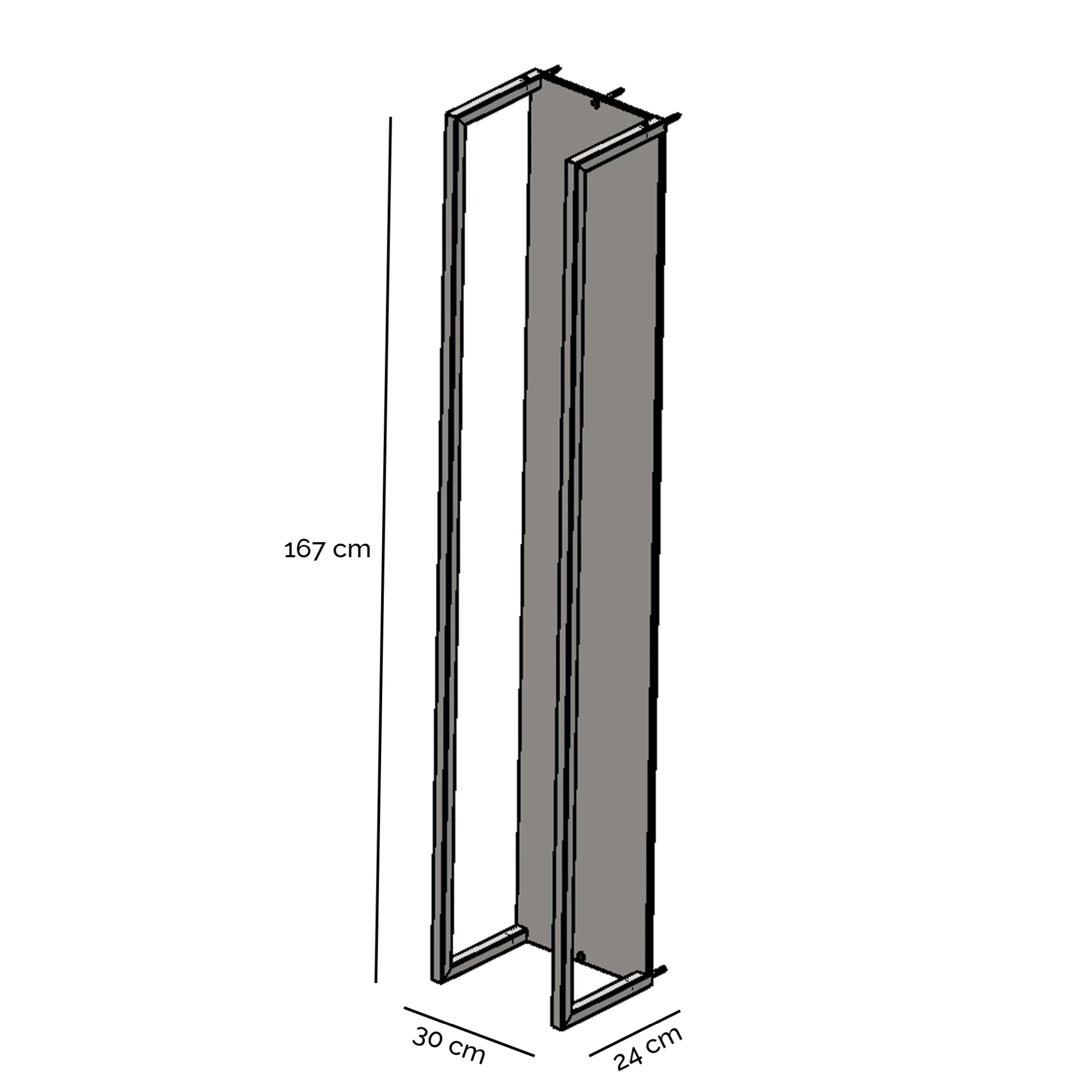 Spinder Design CUBIC FIRE Holzlager - Schwarz