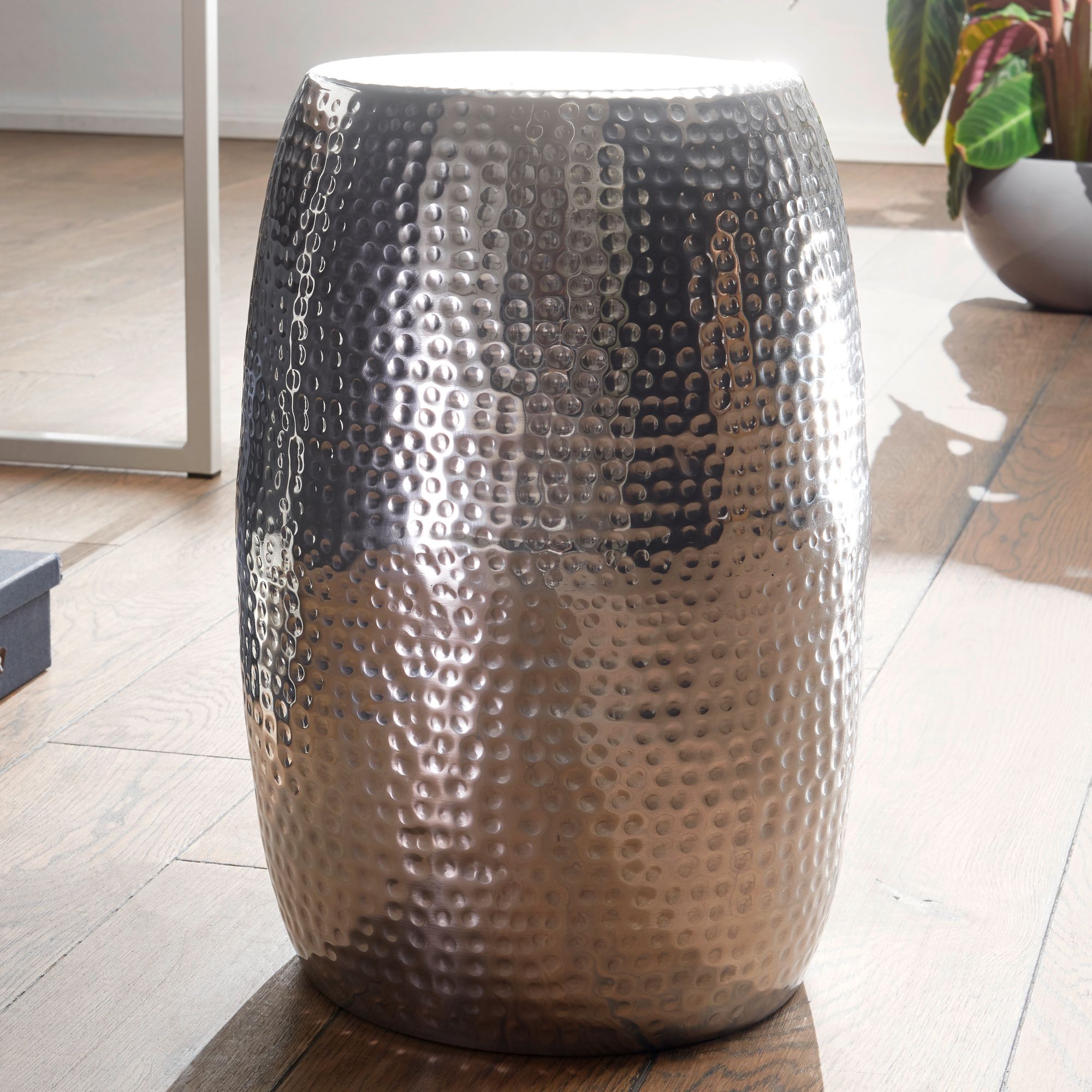 Beistelltisch Vega Aluminium Silber Ø 30 × H 49,5 cm