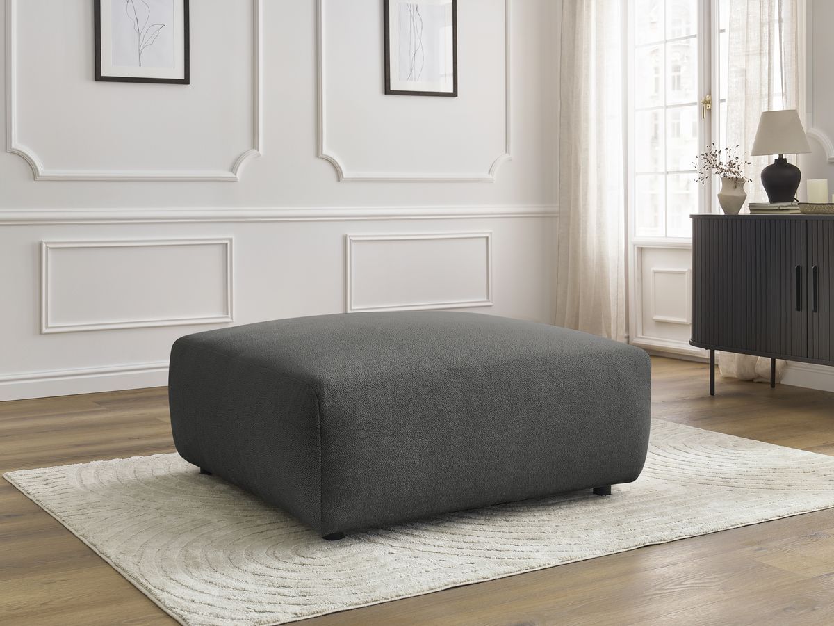 Bobochic Lucien Pouf Stoff Dunkelgrau