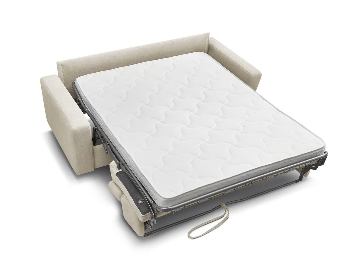 Bobochic Monaco Schlafsofa 3-Sitzer Stoff Beige, Liegefläche 160 × 190 cm