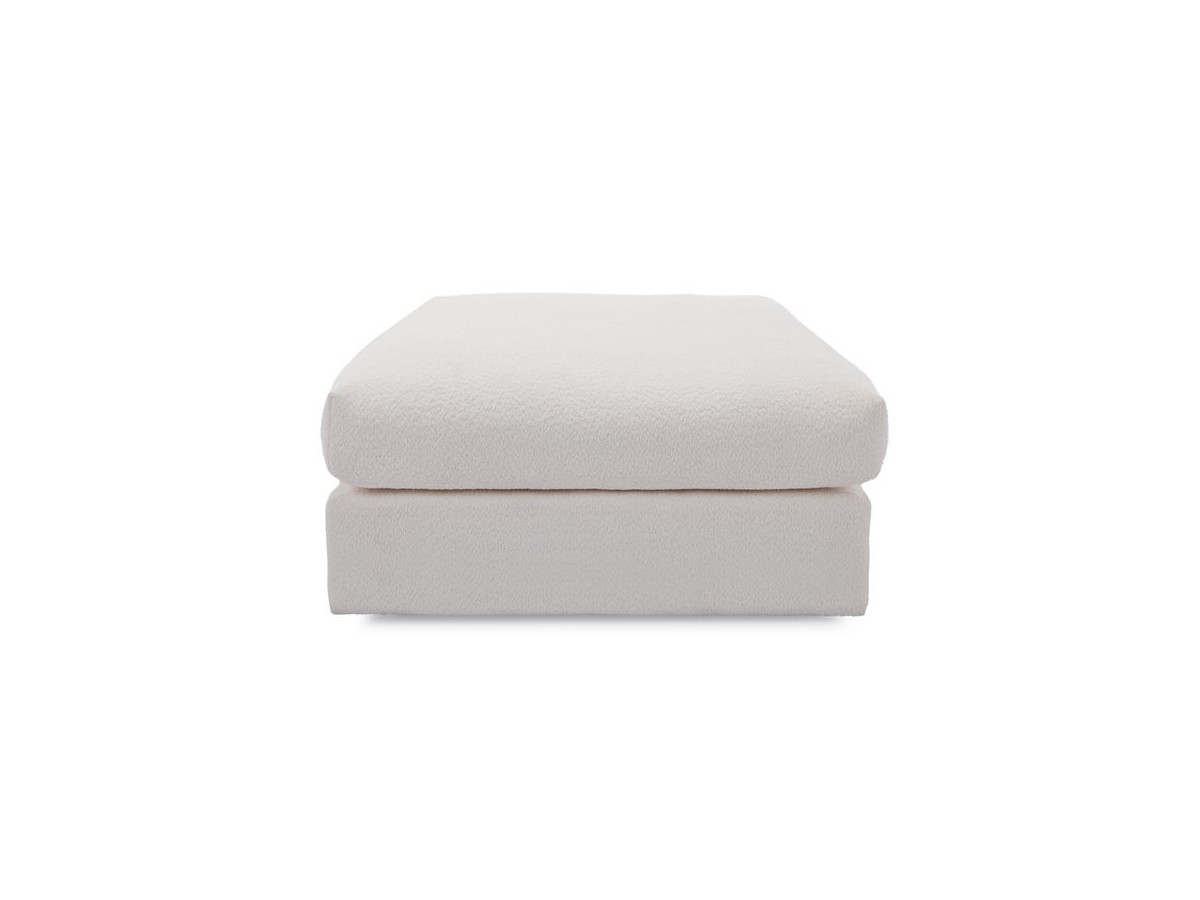 Bobochic Paris Pouf, sehr weich Bouclé-Stoff Weiß