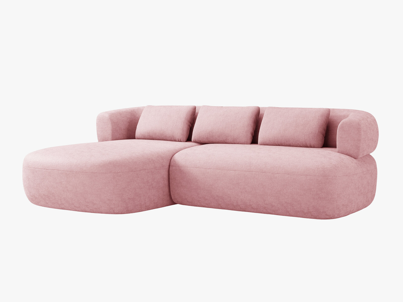 Micadoni 5-Sitzer Ecksofa Jenny Links Chenille Perfect Harmony Rosa