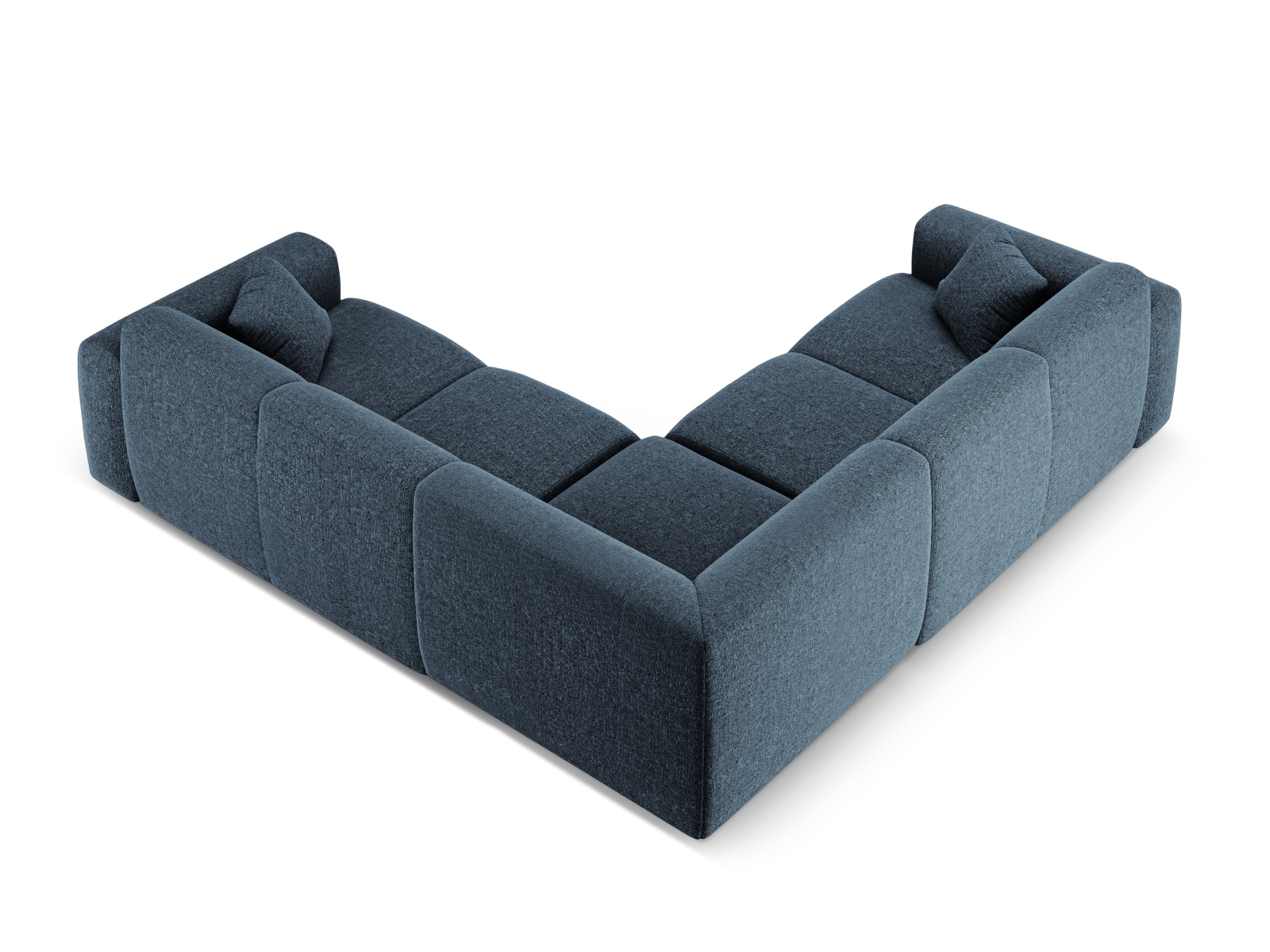 Cosmopolitan Design Symmetrisches Ecksofa Nolio 5-Sitzer Chenille Haga Königsblau