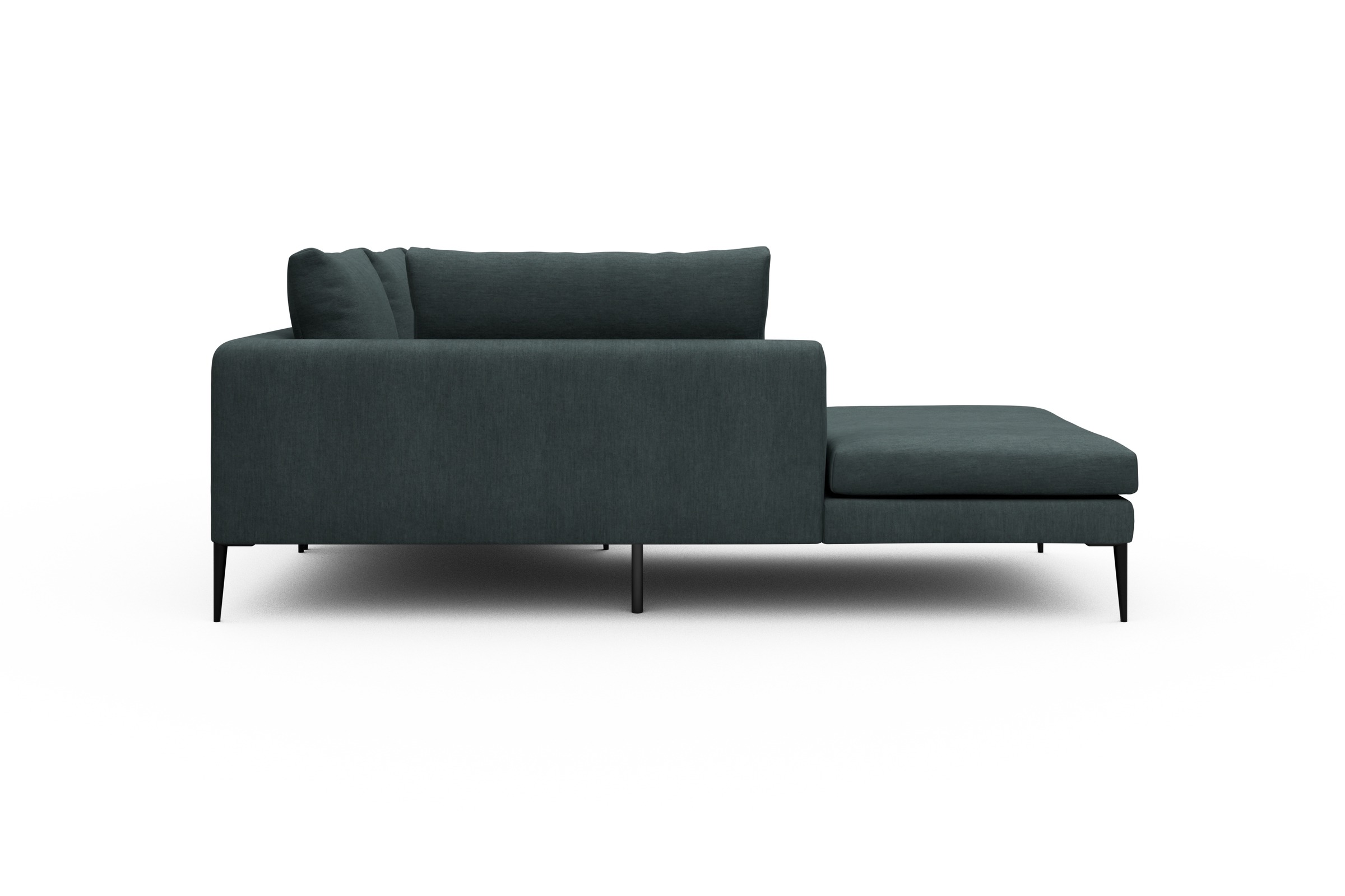 Ecksofa Paul Relax-Ecke links mit 2-Sitzer Vivus-Blue