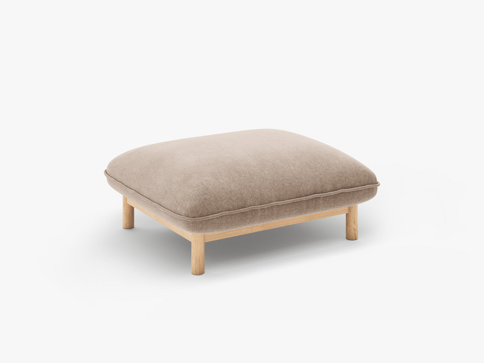 Micadoni Ada Pouf klein Strukturierter Stoff Wind Sand