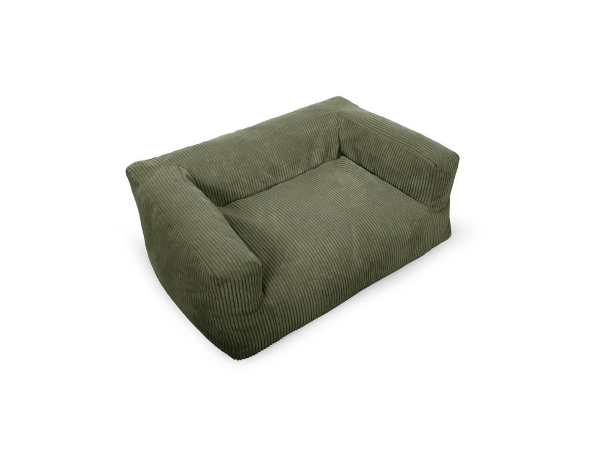 Bobochic Salto Hundekorb Cordsamt Grün, Größe M (80 cm)