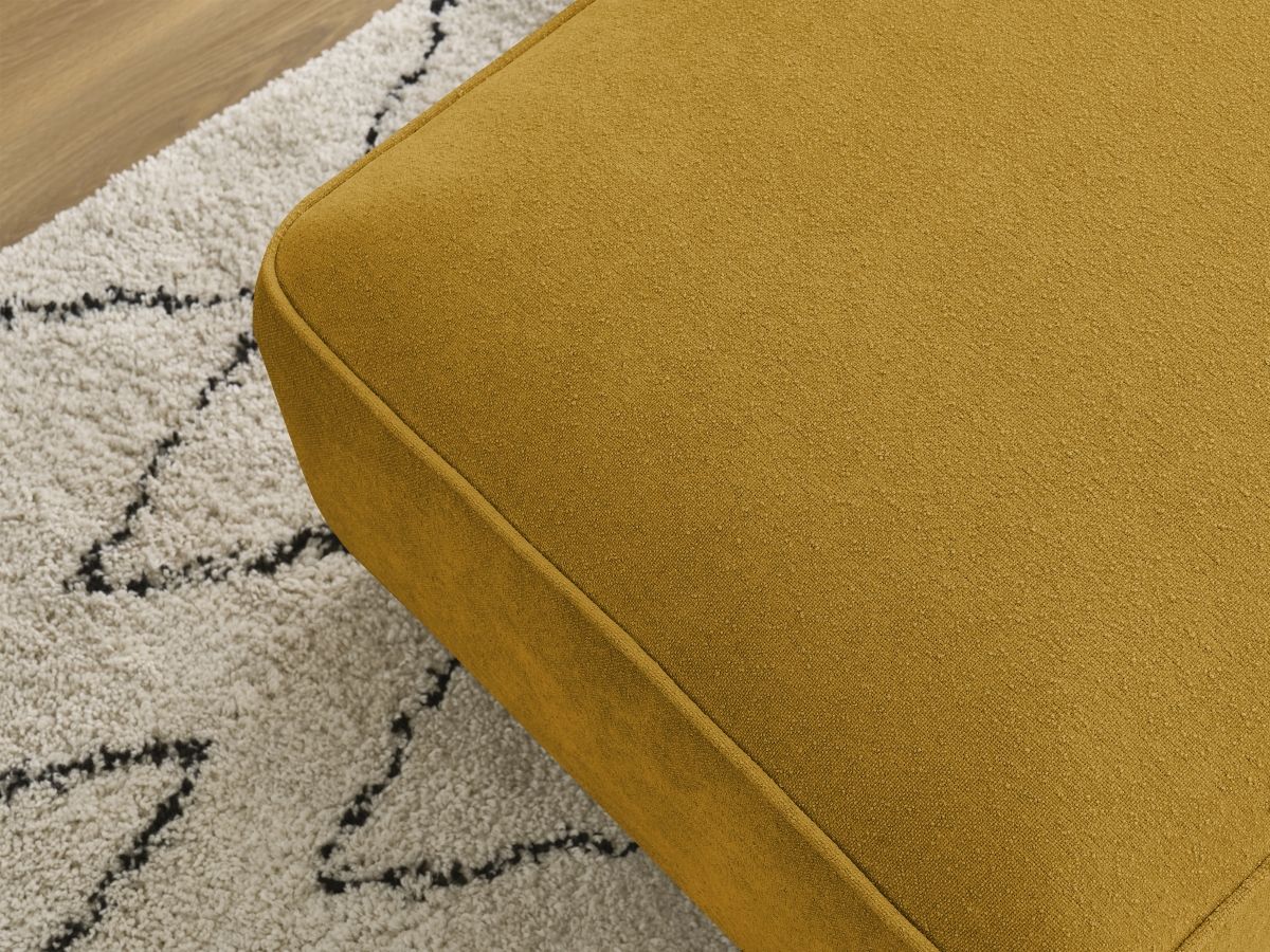 Bobochic Zephyr Pouf Strukturstoff Gelb